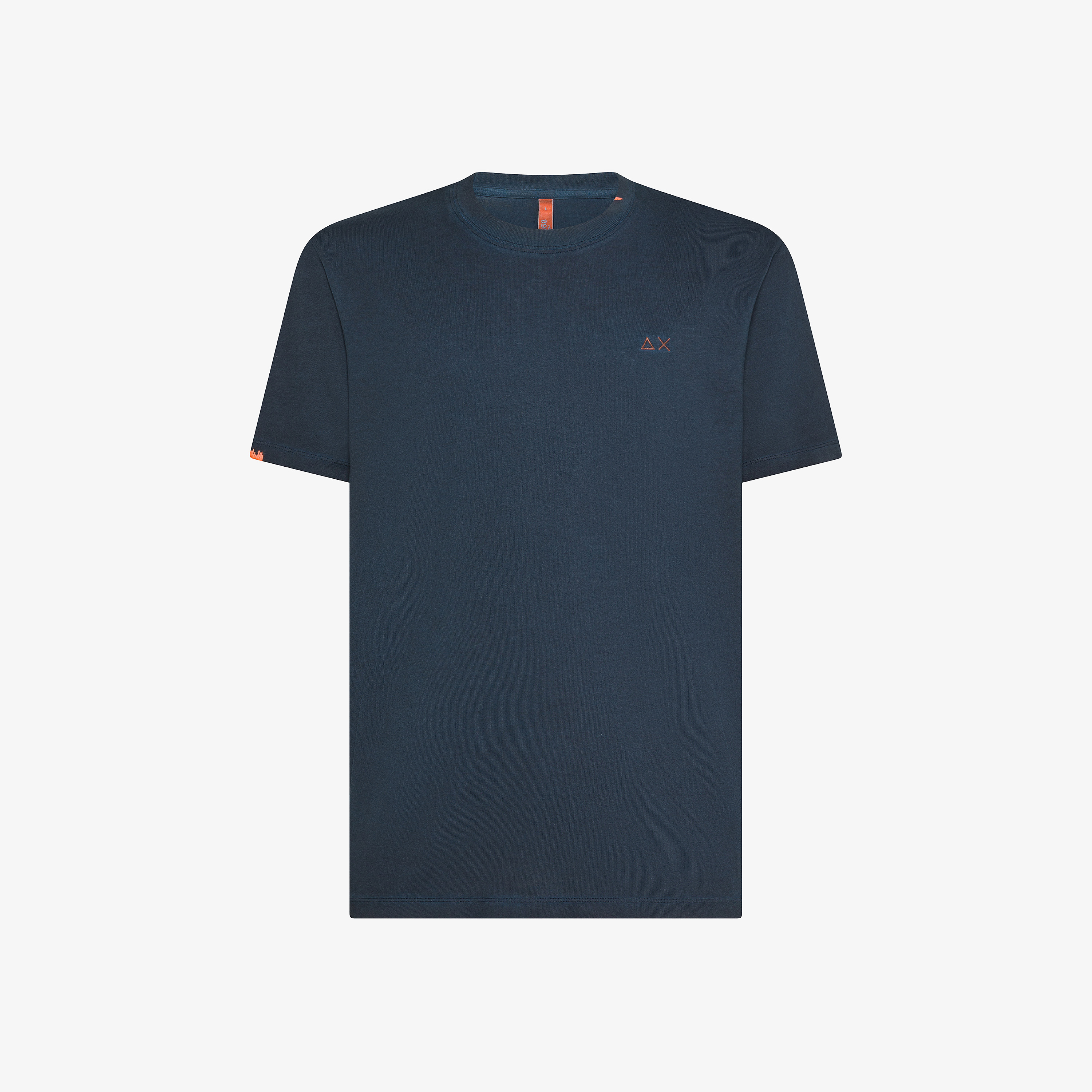 T-shirt in jersey di cotone blu navy