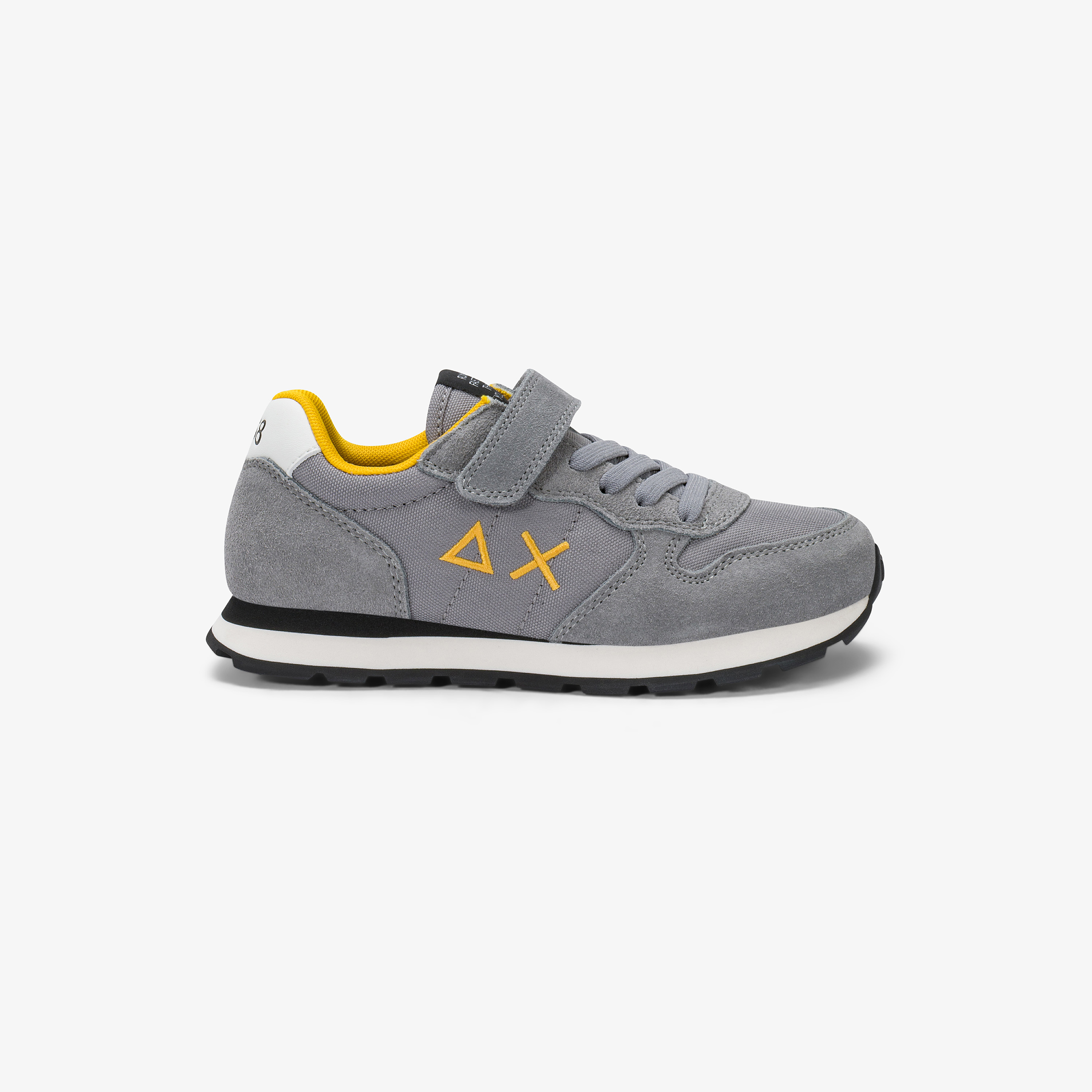 Medium grey Kid Boy’s Tom Solid suede and nylon sneaker