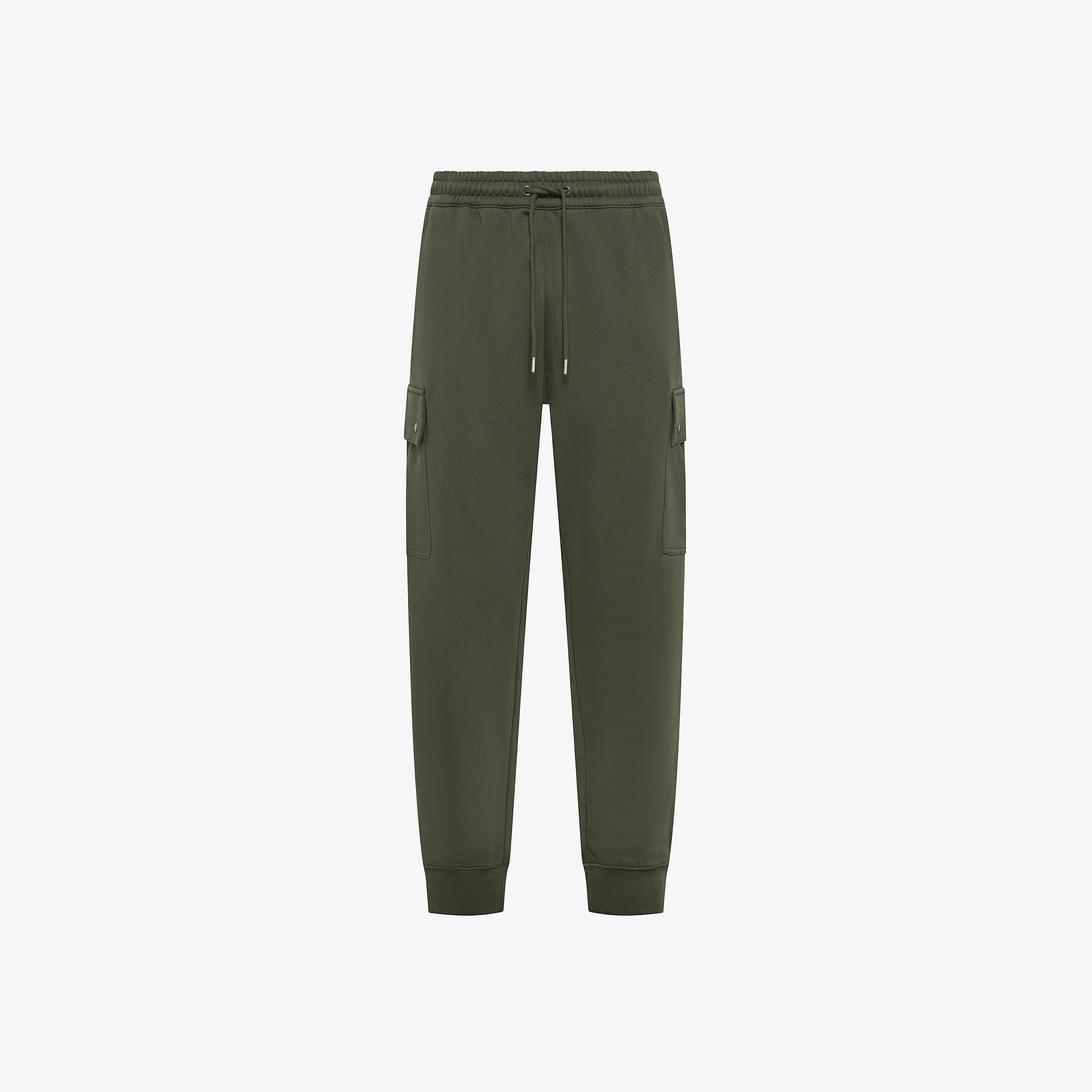 Pantaloni cargo in felpa militare scuro