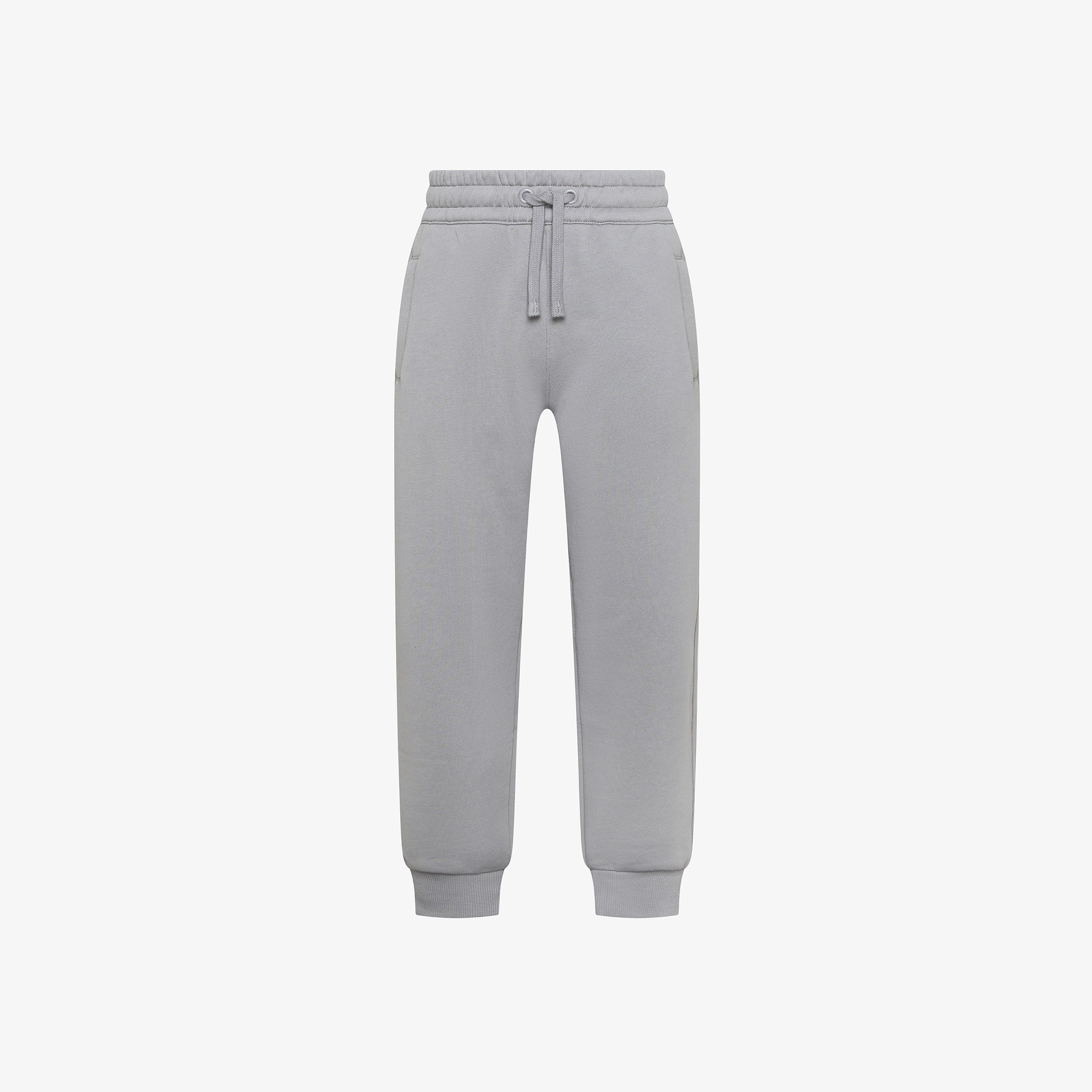 Medium grey cotton fleece joggers