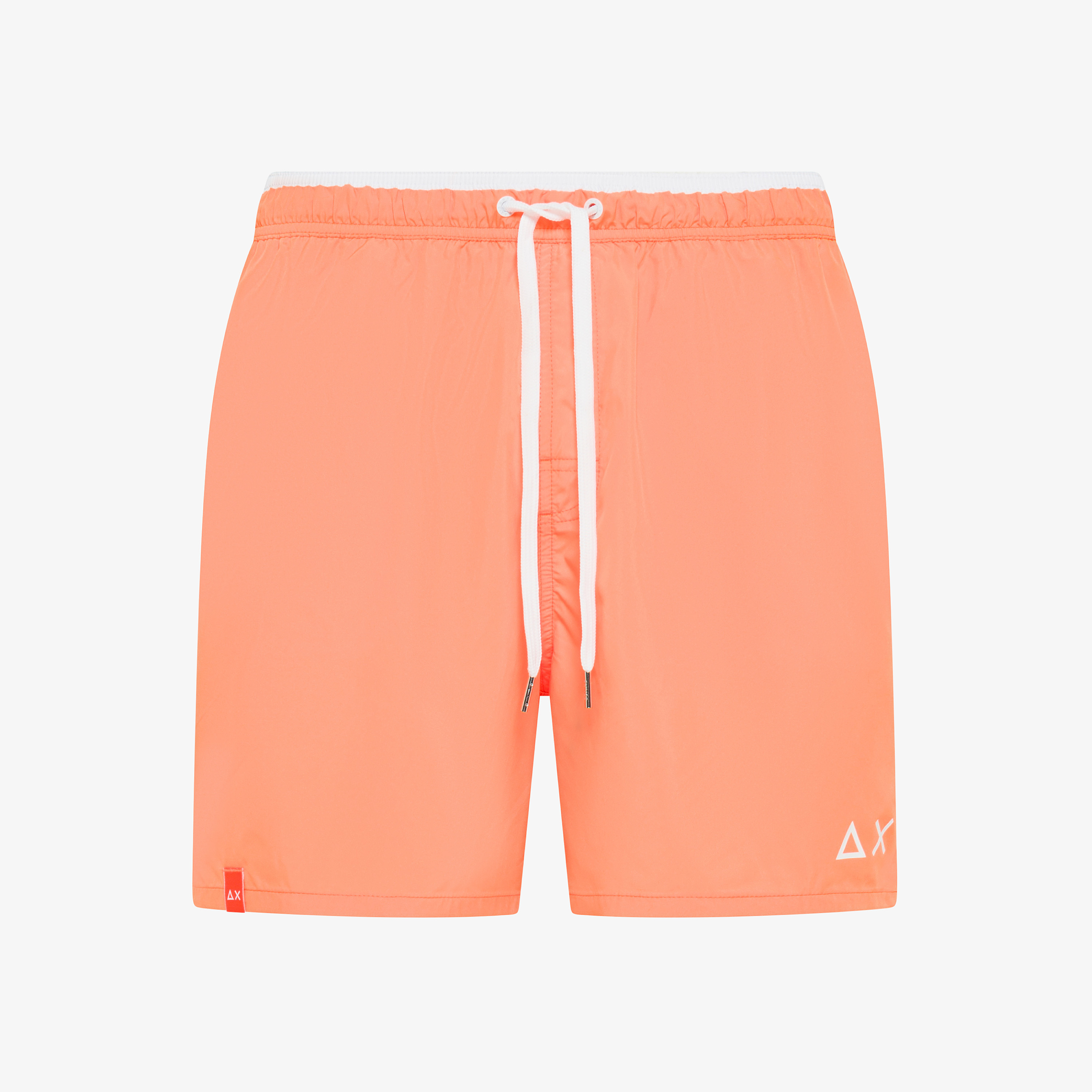 Shorts mare in nylon arancio fluo