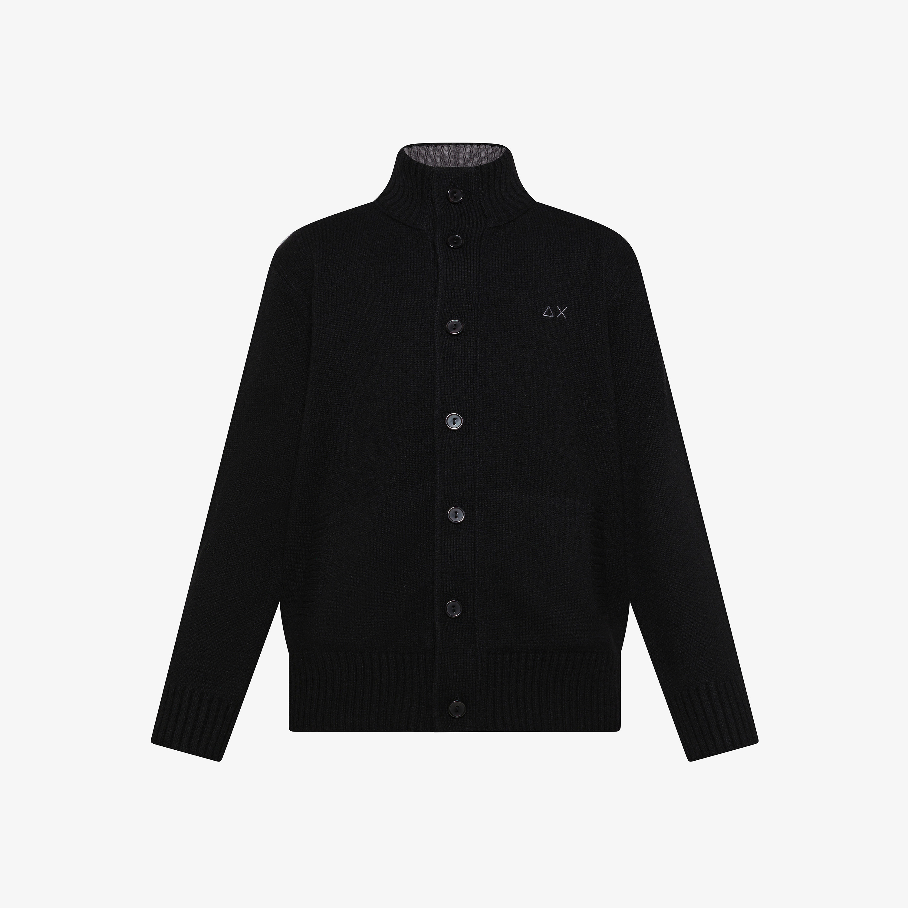 Cardigan in lana e cashmere nero