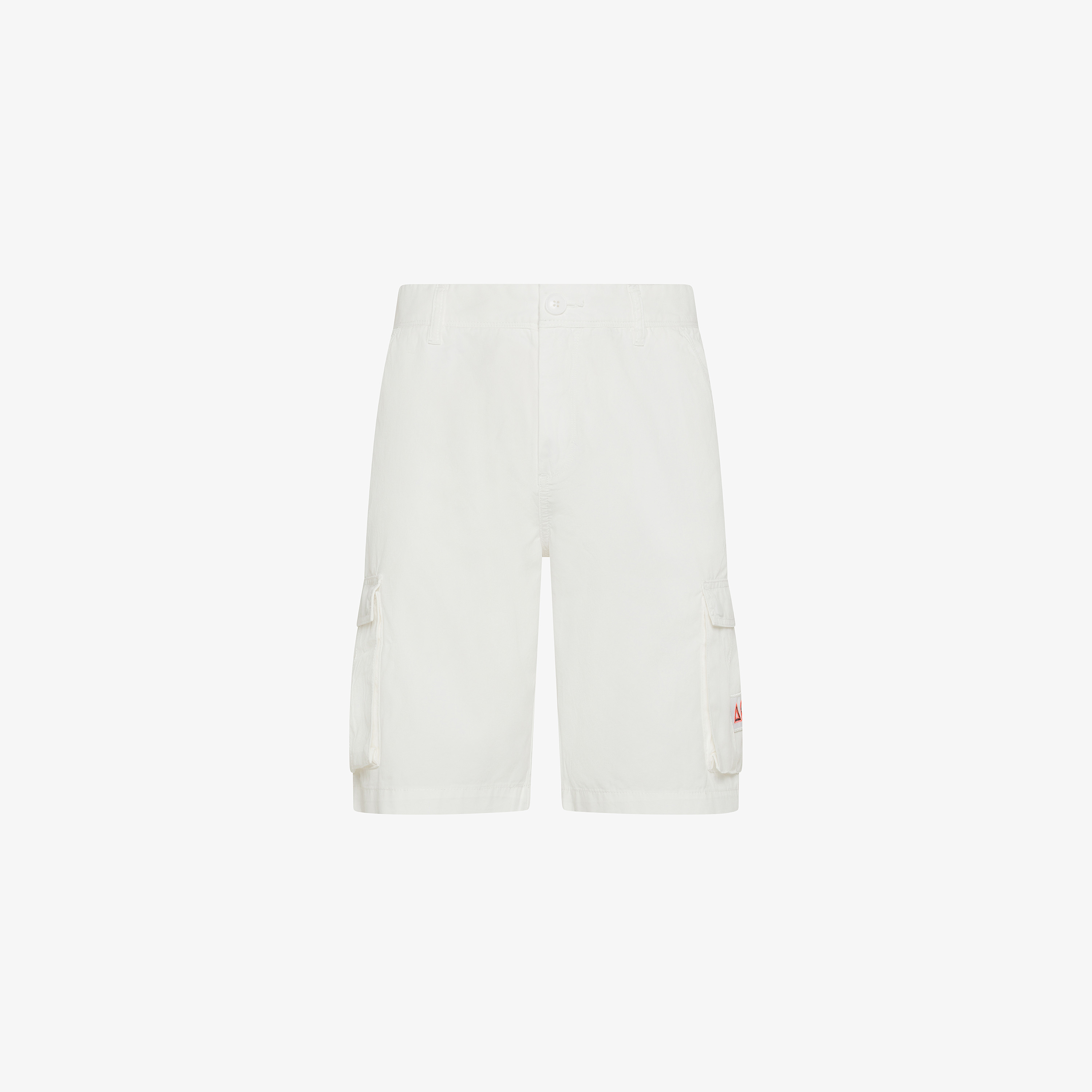 Bermuda cargo in cotone bianco panna