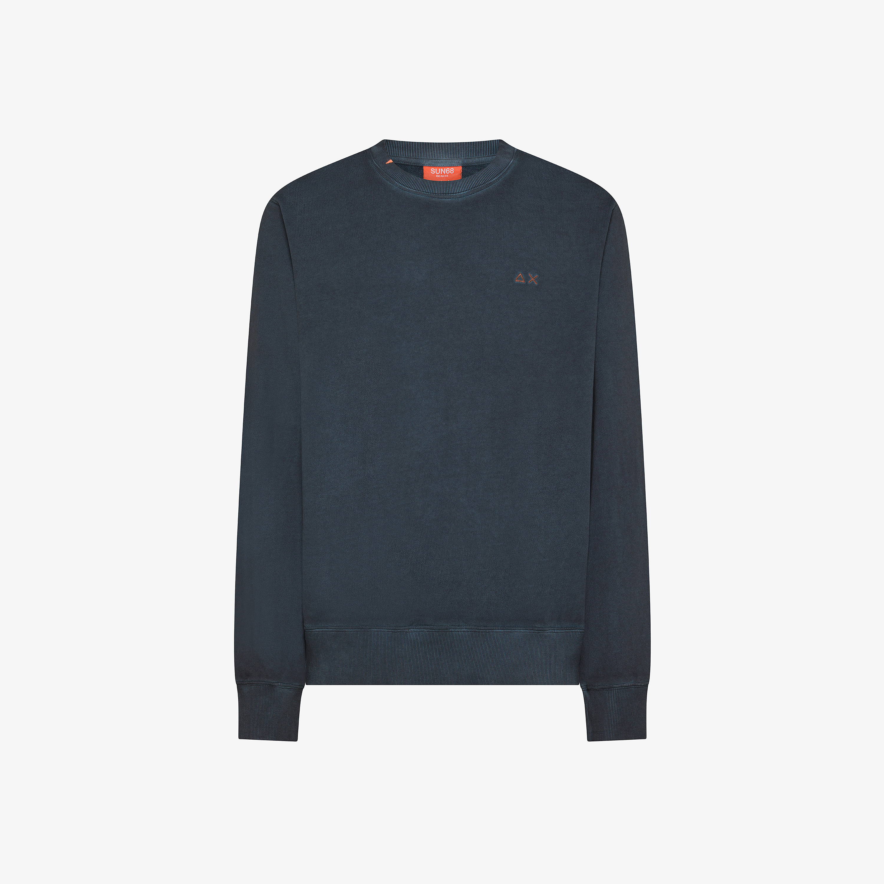 Felpa in cotone blu navy