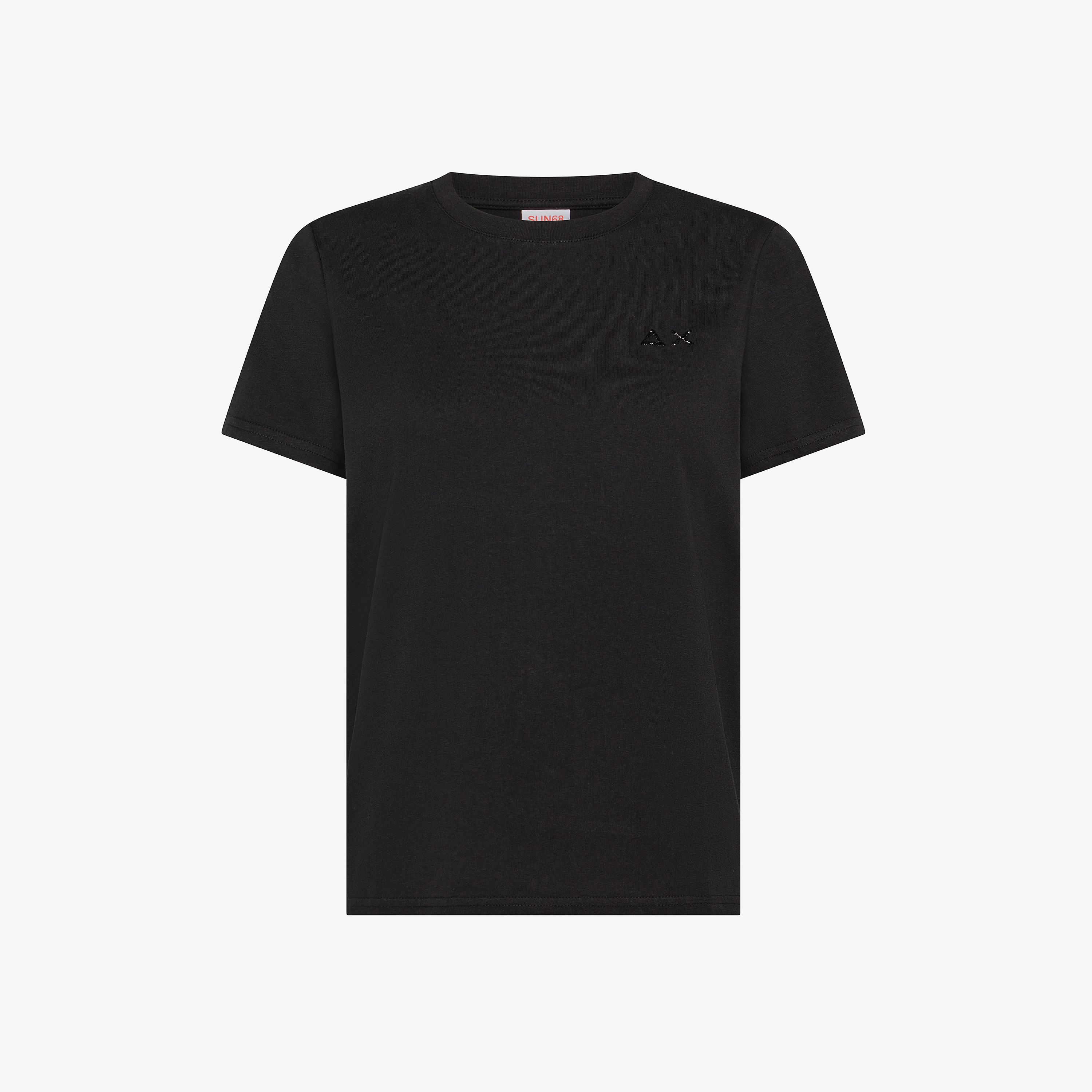 Black cotton crew-neck t-shirt Black cotton crew-neck t-shirt