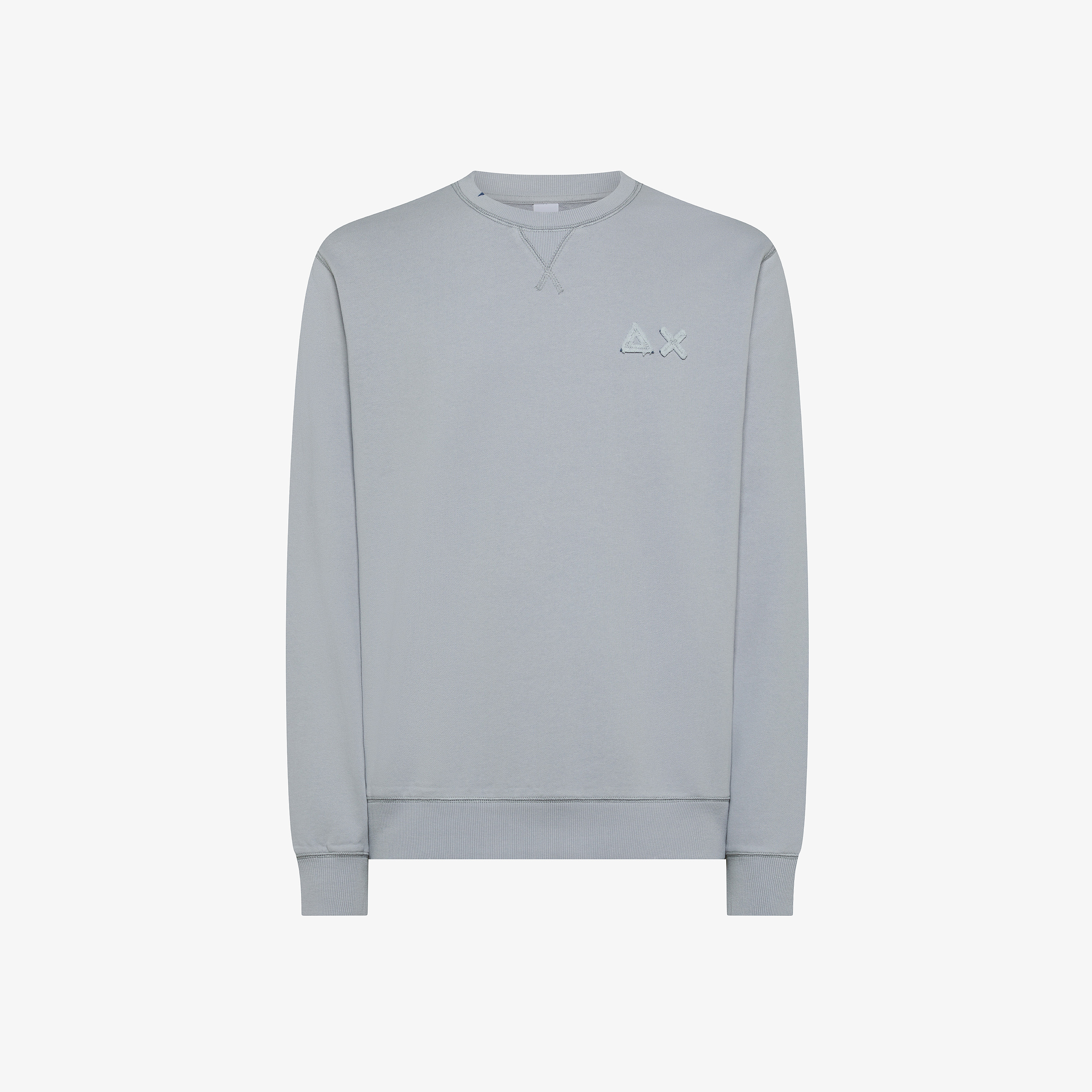 Felpa grigia chiara in cotone vintage Felpa grigia chiara in cotone vintage