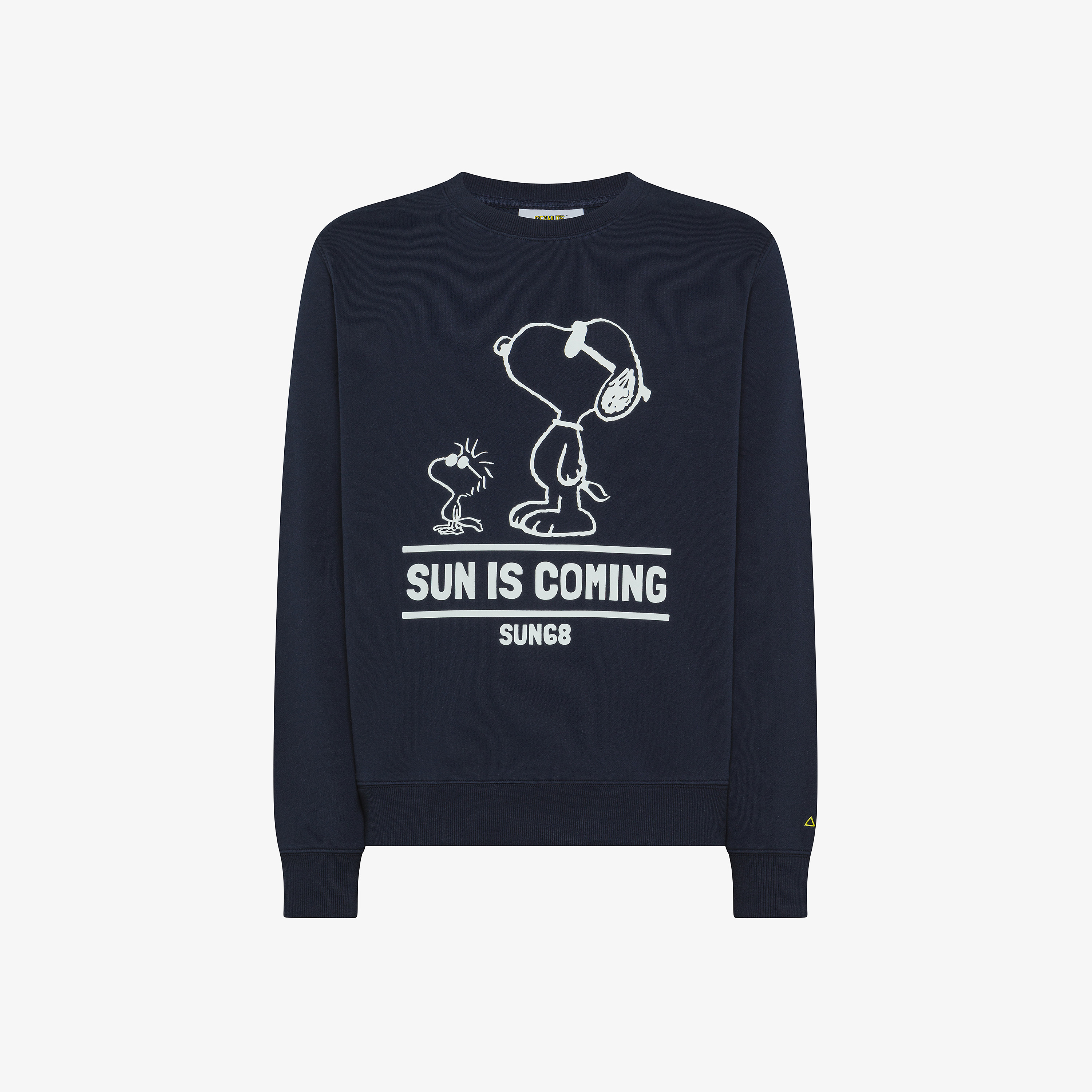 Felpa Peanuts in cotone con stampa navy blue