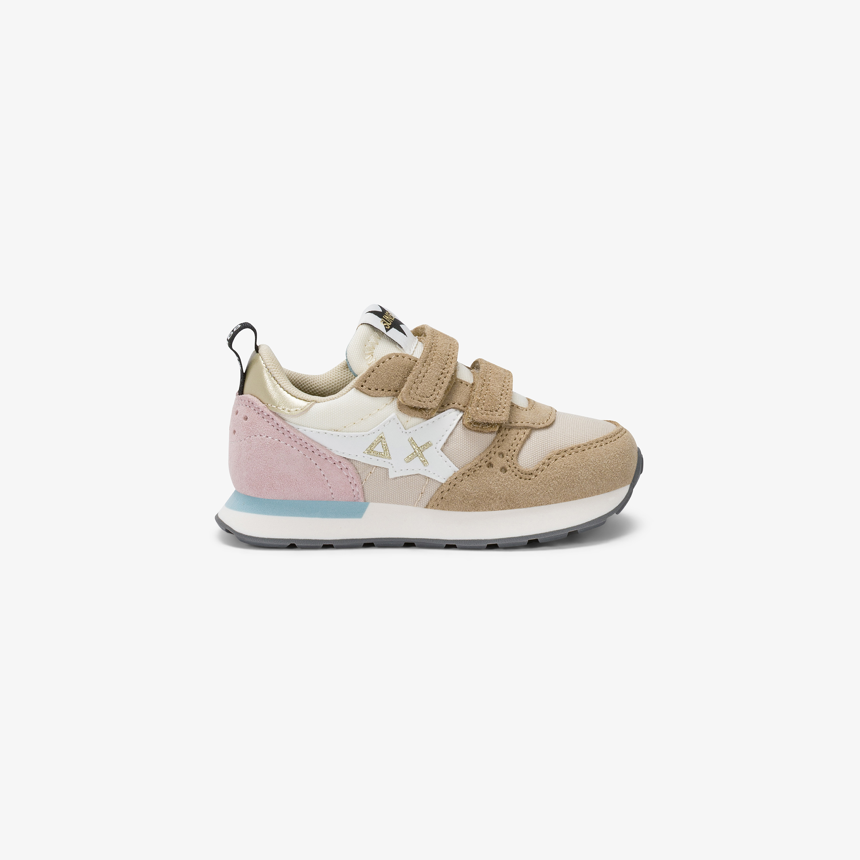 Sneaker Baby Girl's Stargirl Multicolor con cinturini bianco panna