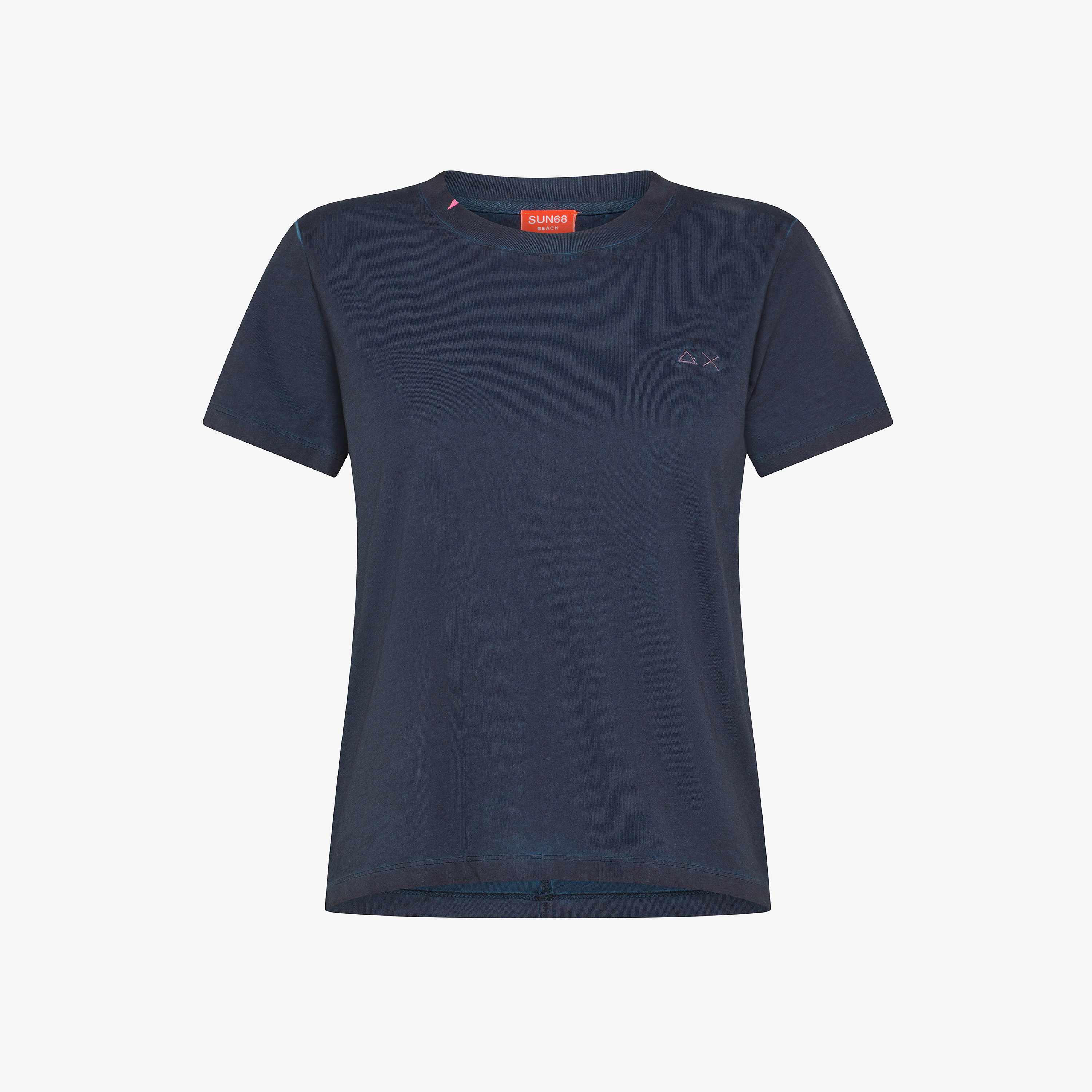 T-shirt in jersey di cotone blu navy