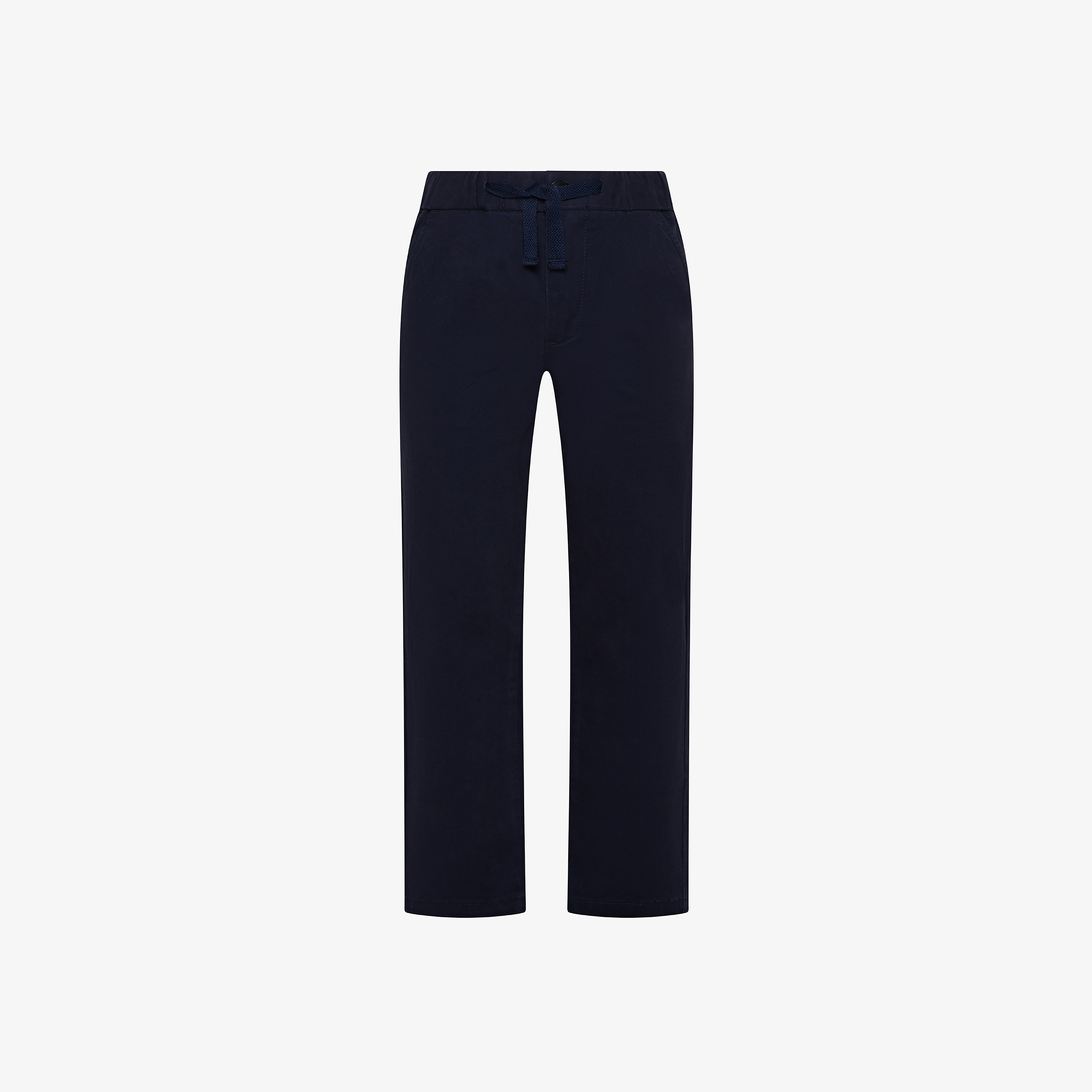 Navy blue cotton drawstring trousers