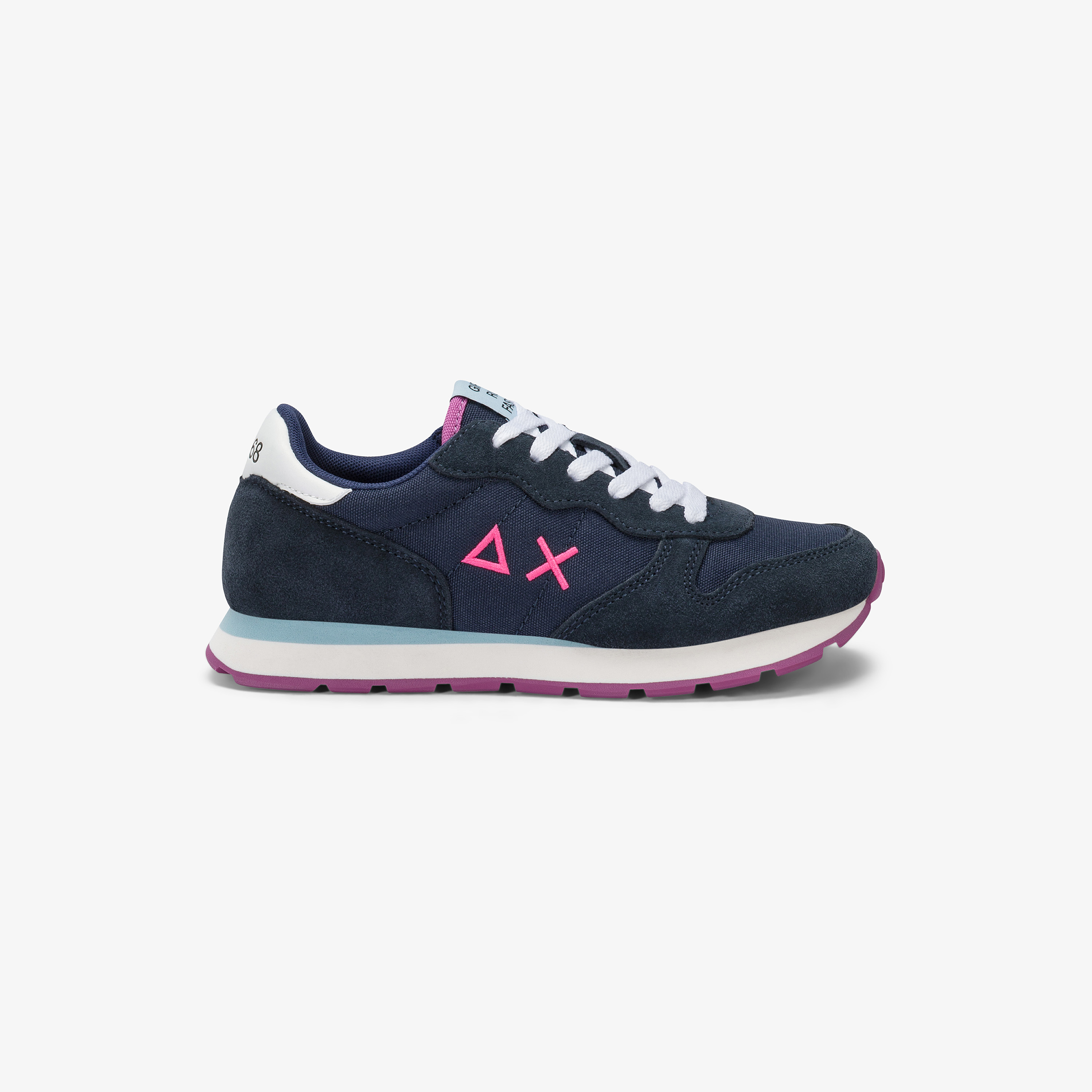 Navy blue Teen Girl's Ally Solid suede and nylon sneaker