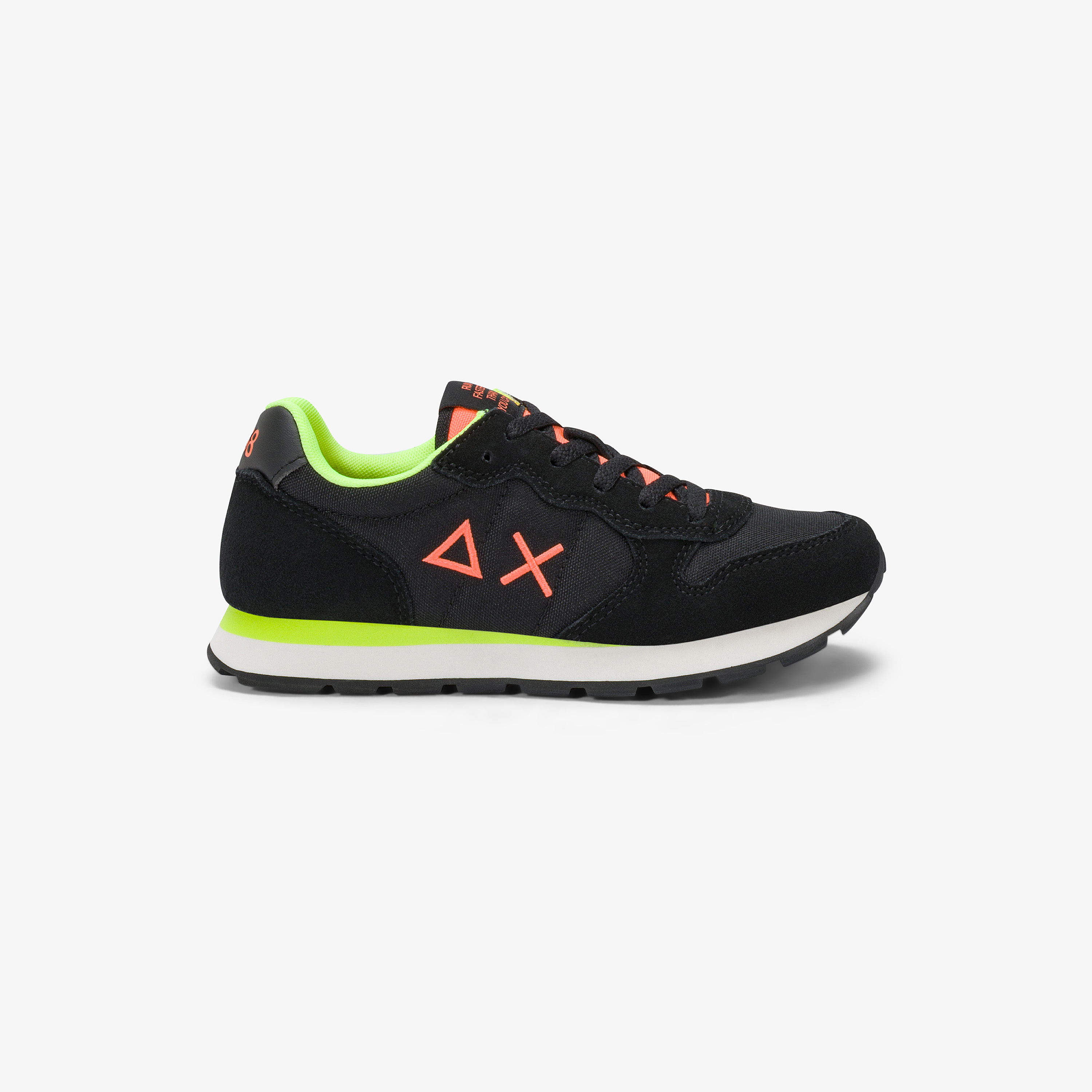 Sneaker Teen Boy's Tom Fluo con logo nero