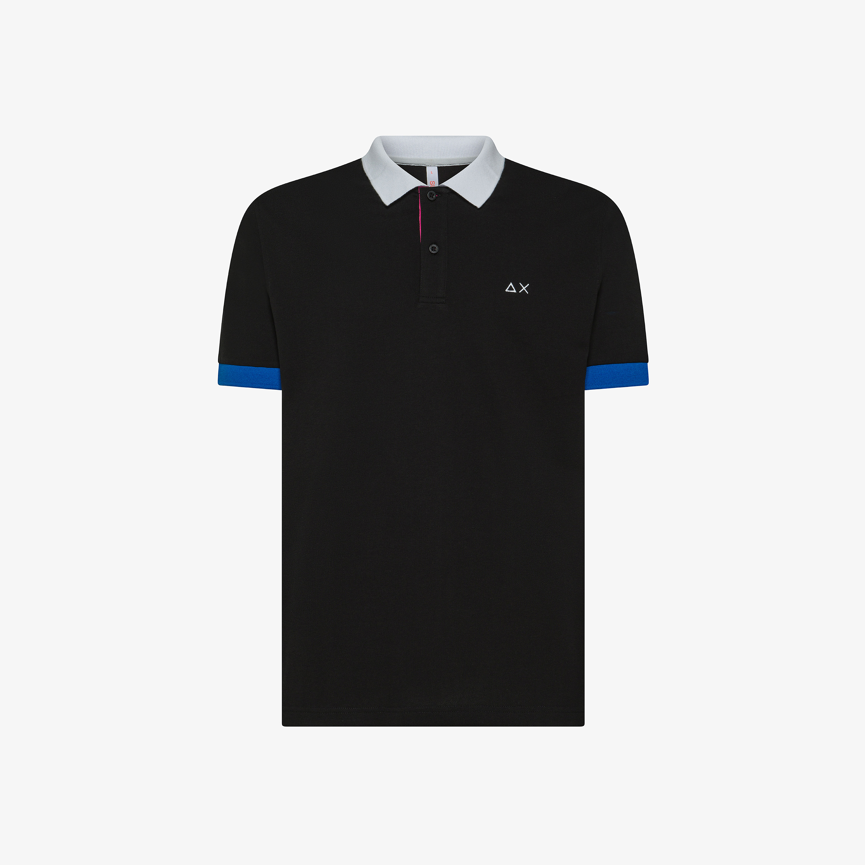 Polo in piquet di cotone nero