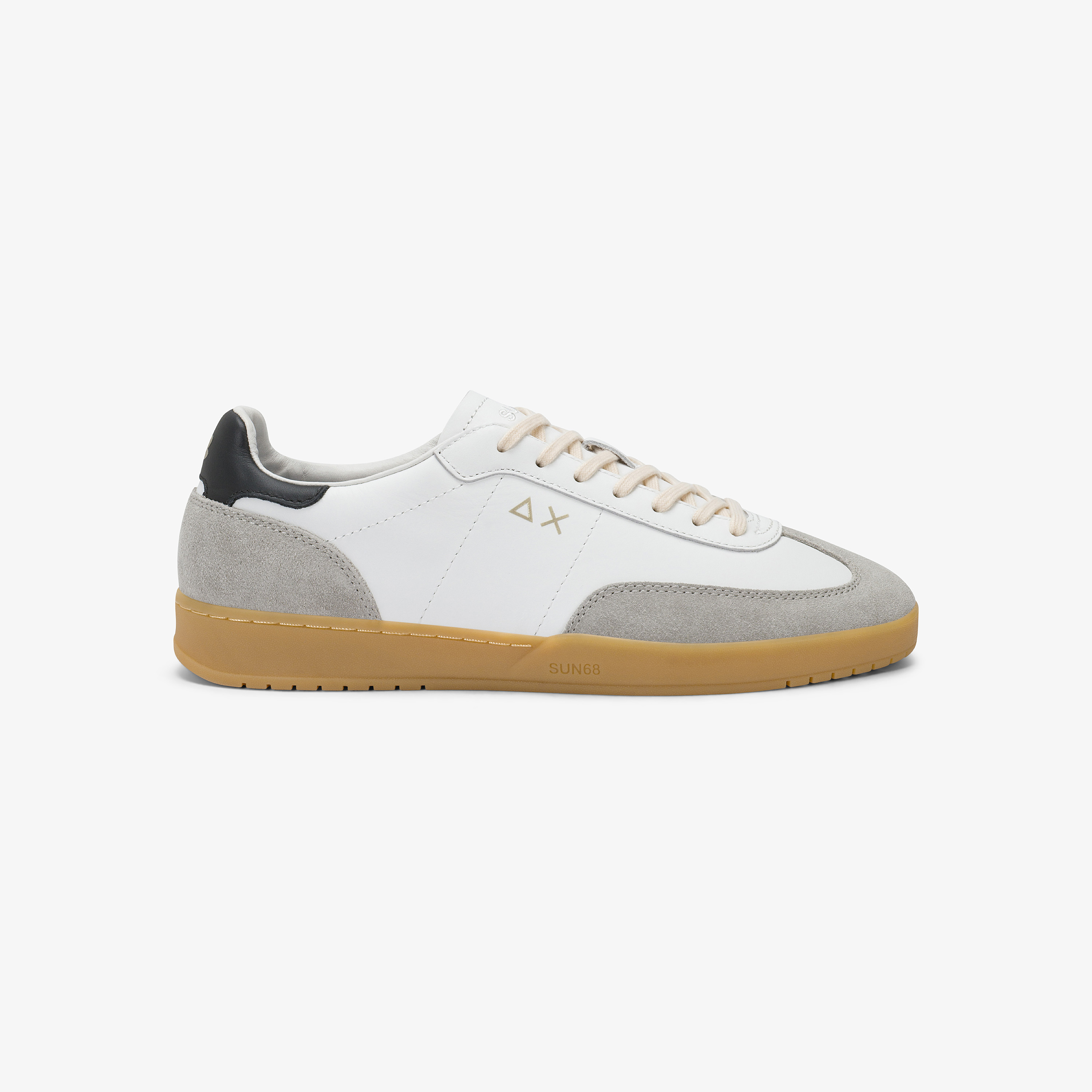 White/light grey California Sun leather sneaker