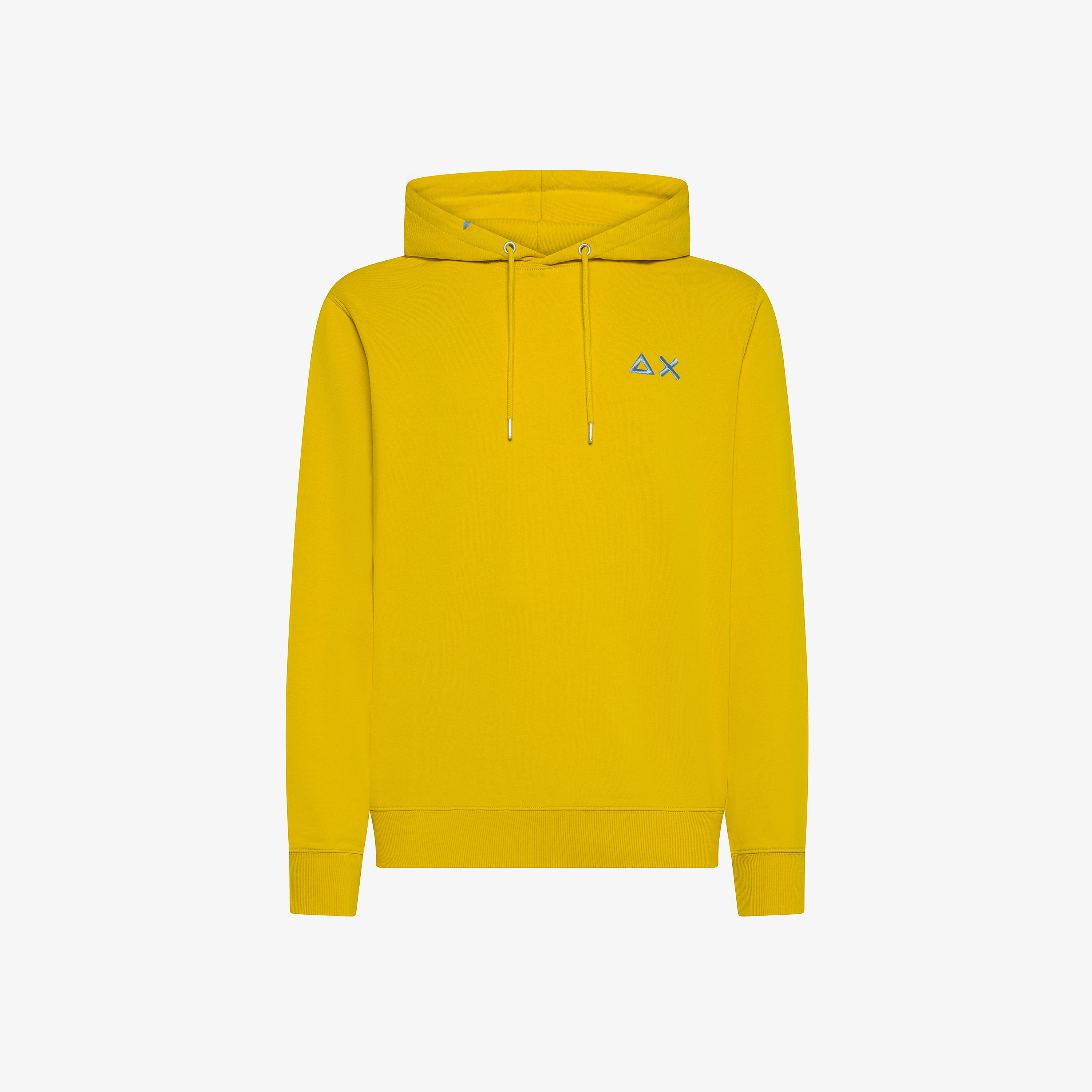 Yellow hoodie with embroidered logo