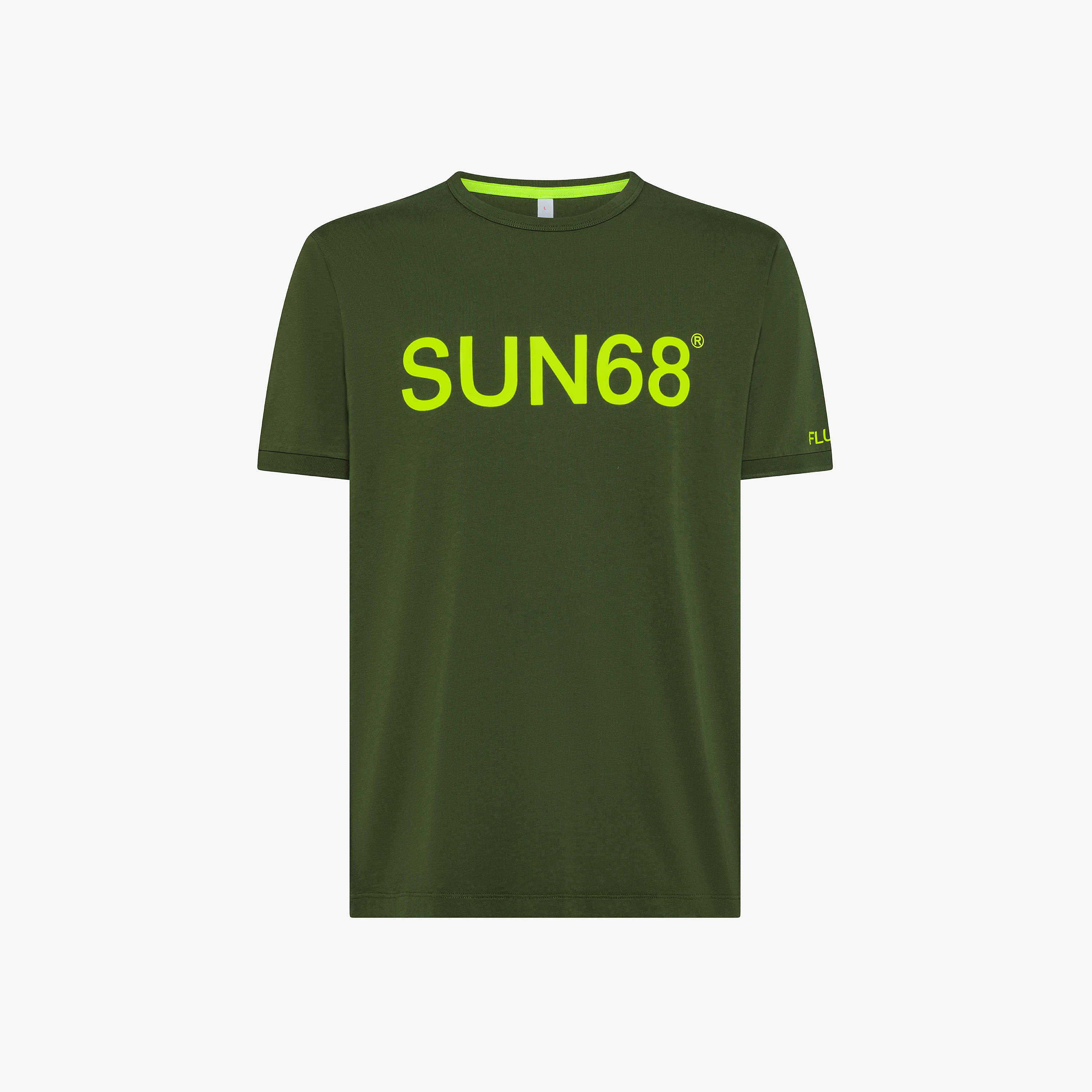 Dark green cotton jersey T-shirt