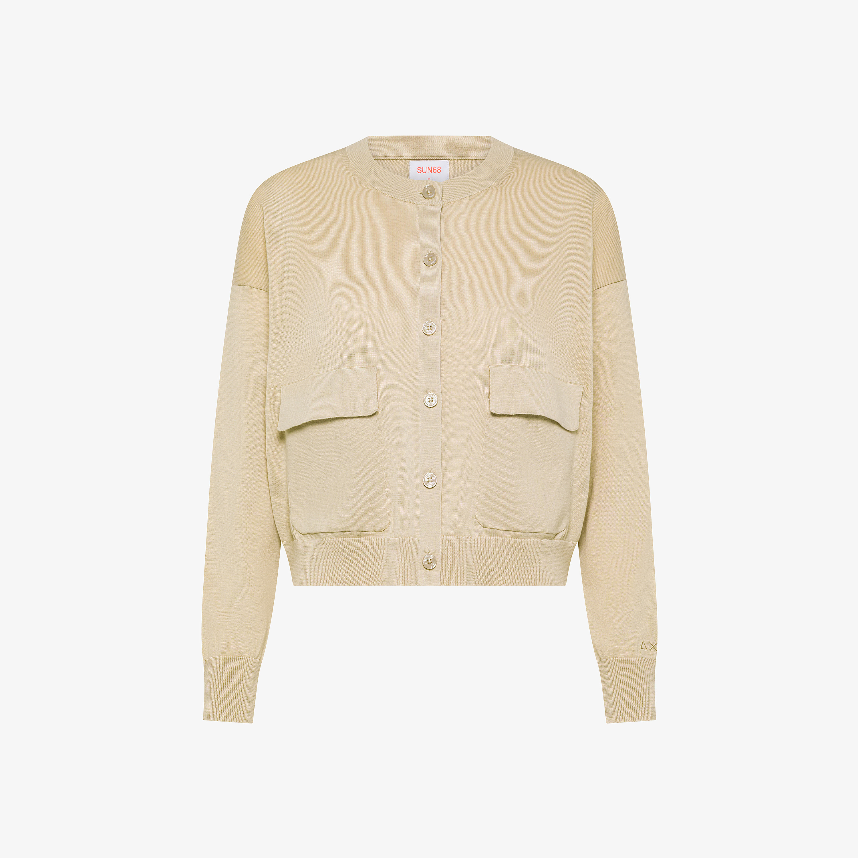 Cardigan round neck basic l/s