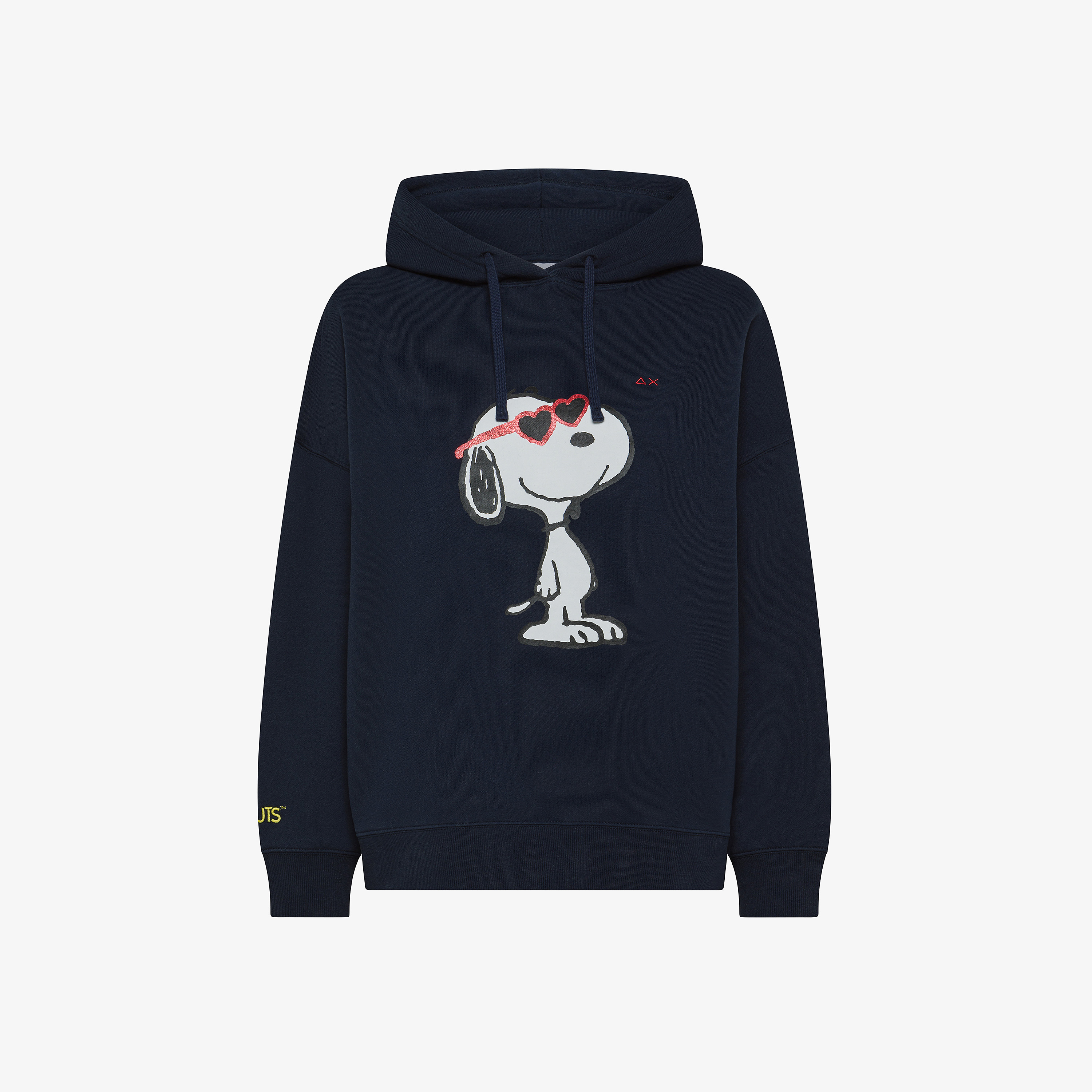 Navy blue Peanuts cotton blend hoodie