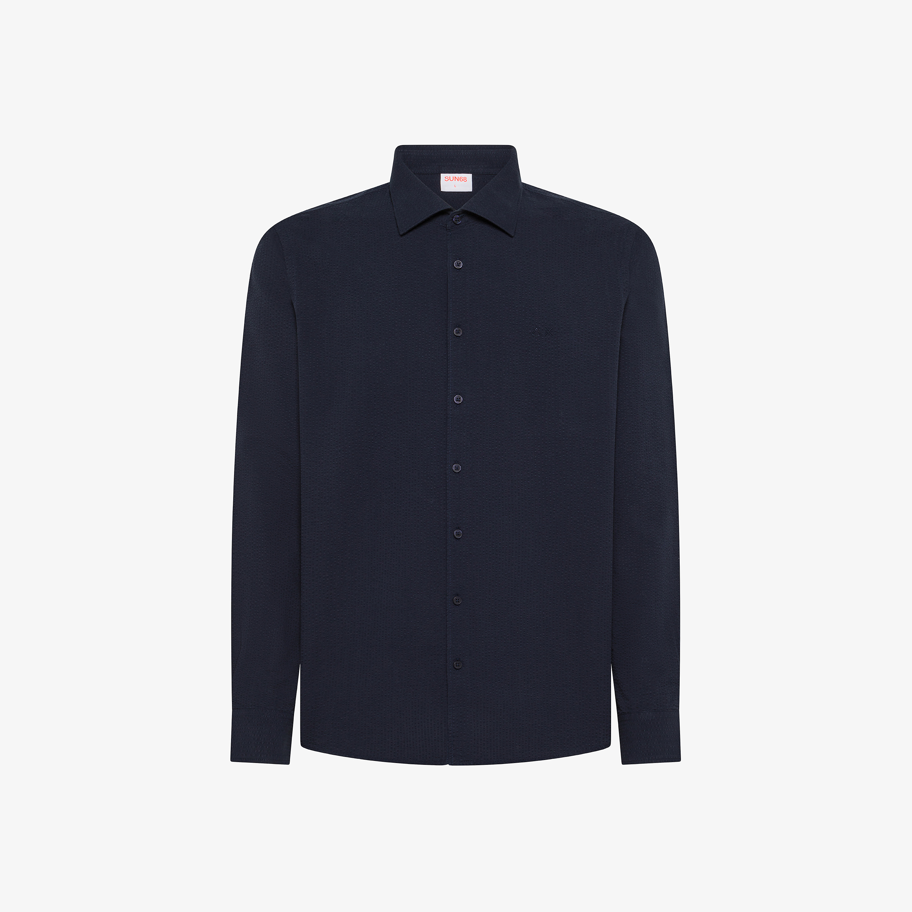 Shirt seersucker solid l/s