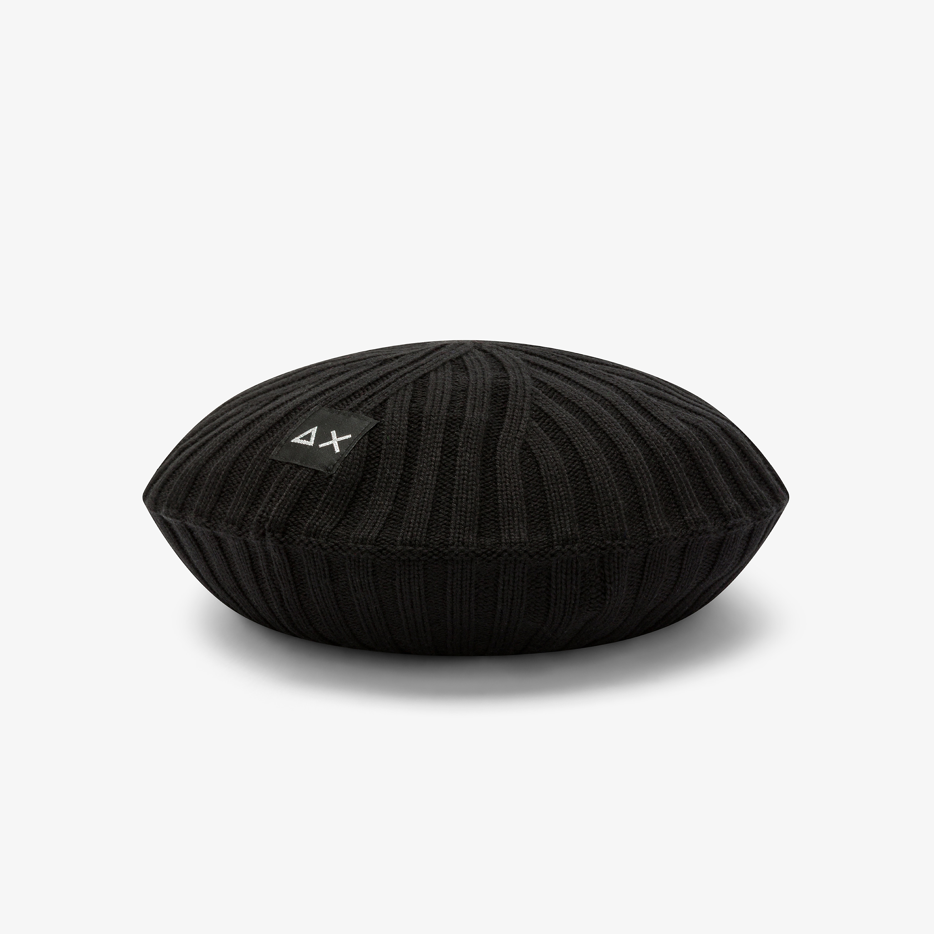 Black wool blend beret