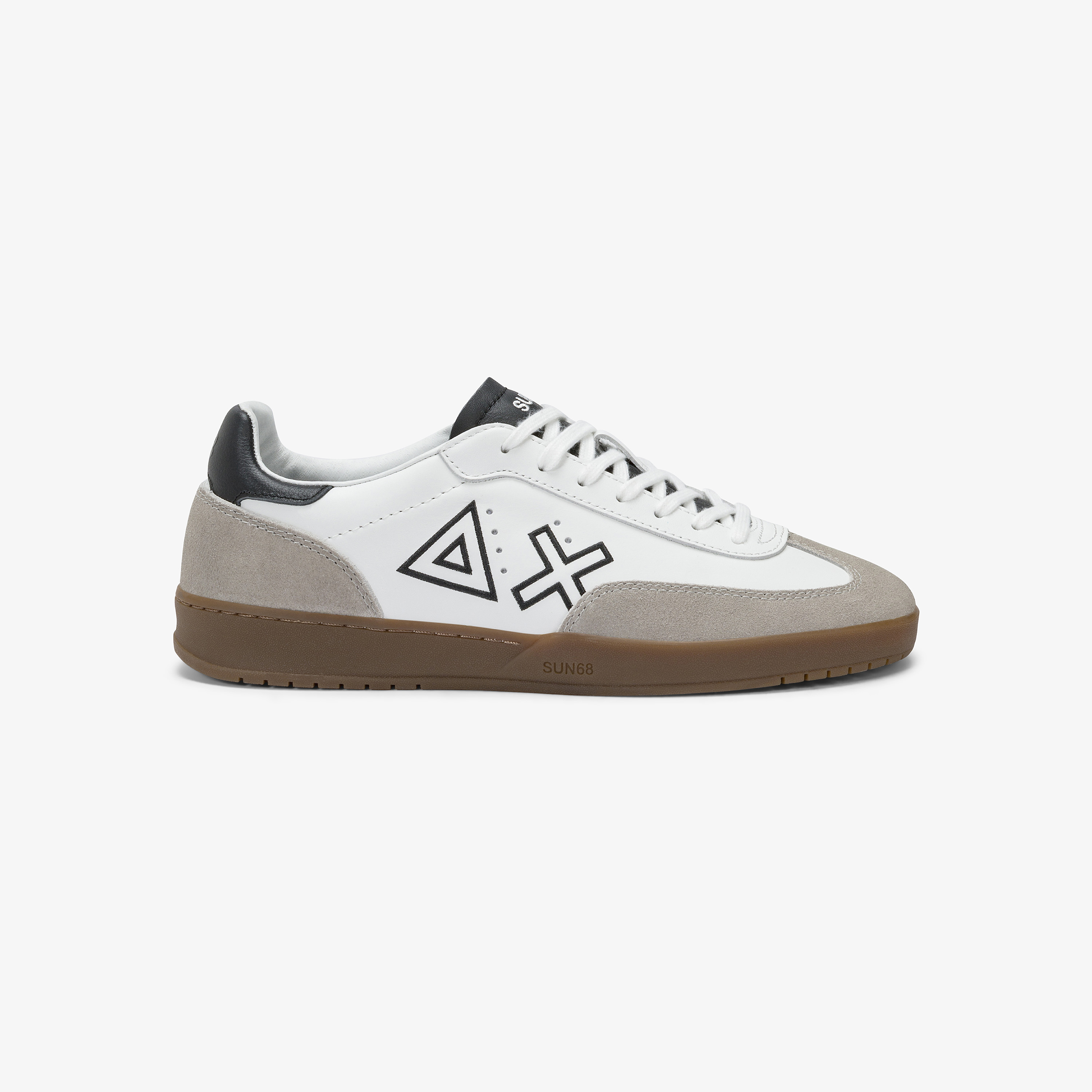 SUN68 Sneakers uomo Z44114 JAKI BICOLOR A-EP in pelle con vari loghi 93 VOLPE SUN68 Sneakers uomo Z44114 JAKI BICOLOR A-EP in pelle con vari loghi 93 VOLPE