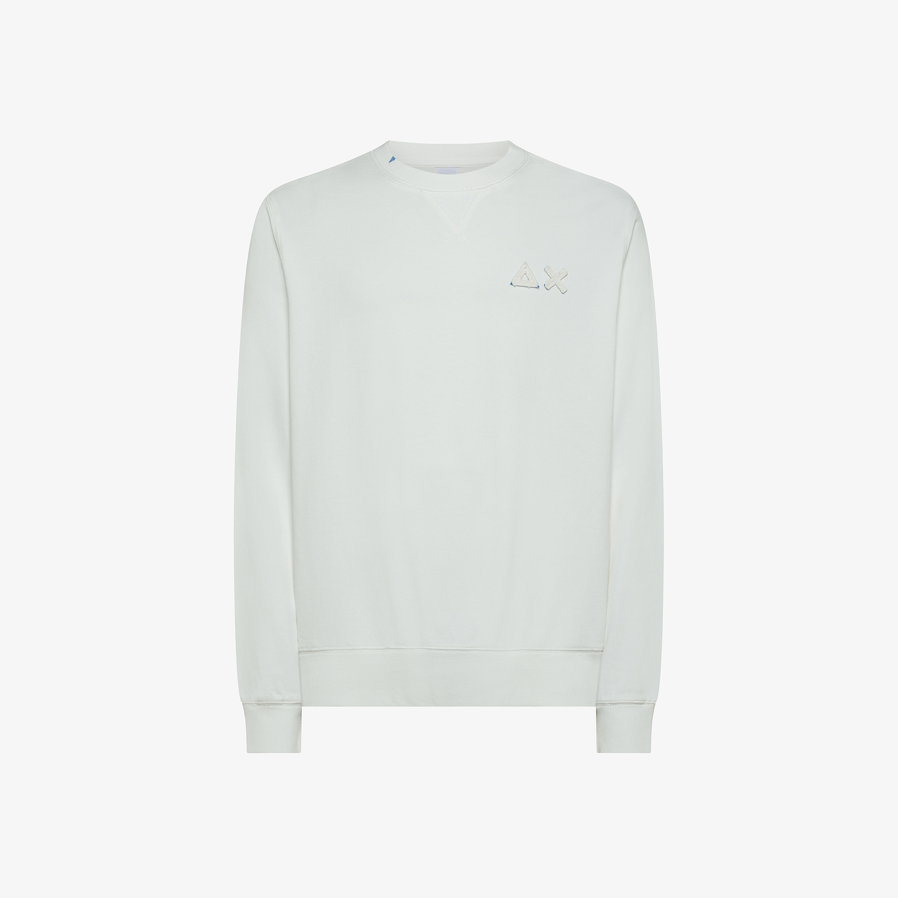 Felpa bianca panna in cotone vintage Felpa bianca panna in cotone vintage