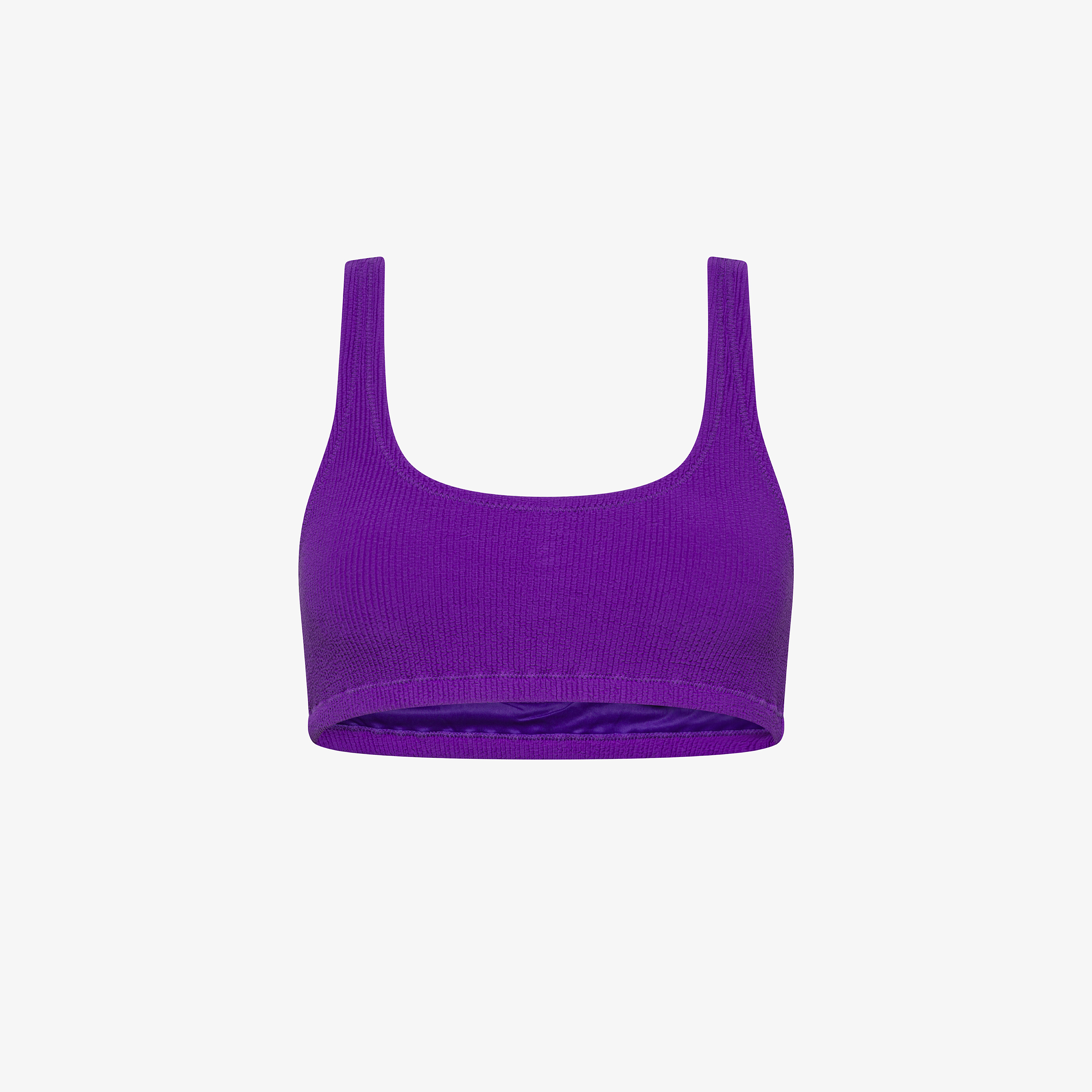 Top mare in nylon ciclamino