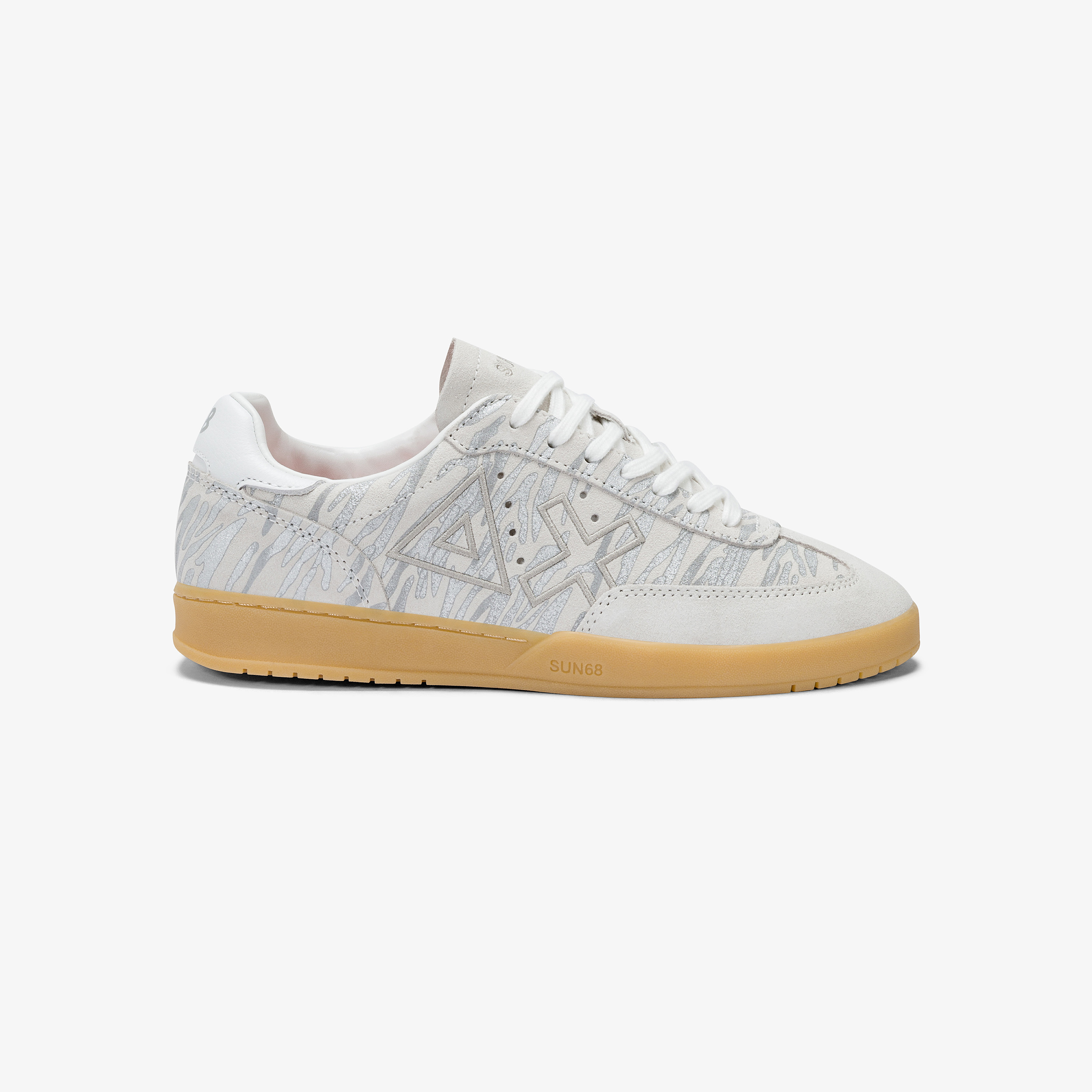 California Sun white suede sneaker
