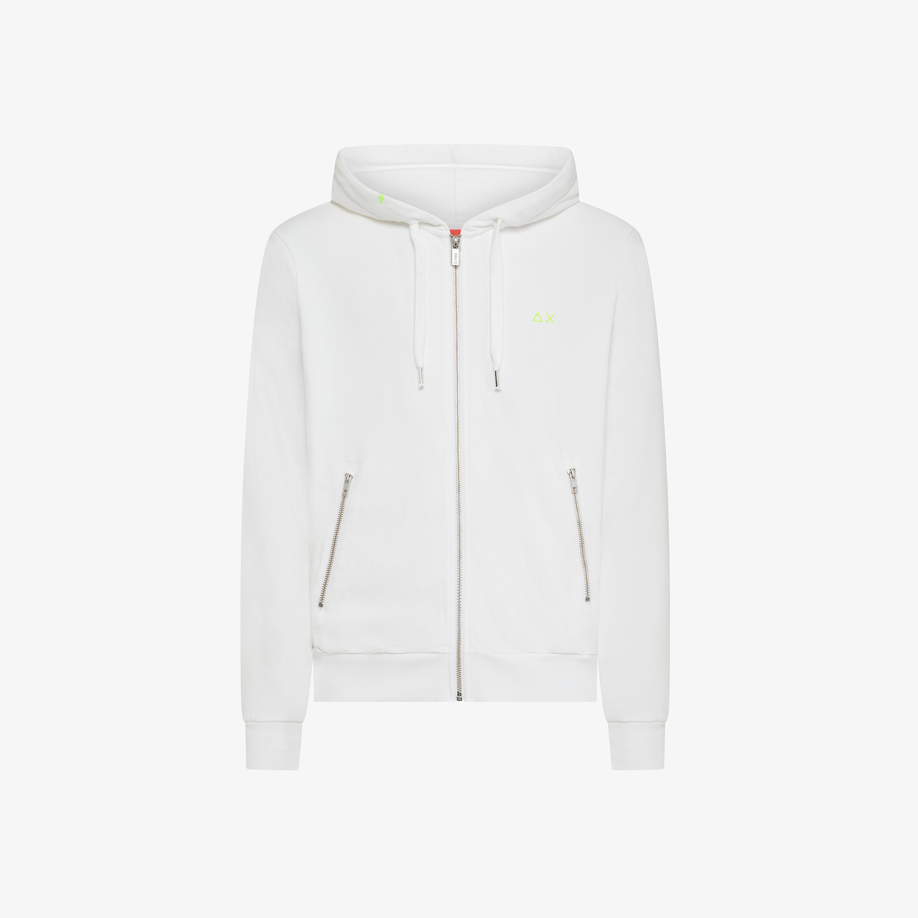 Off white cotton zip hoodie