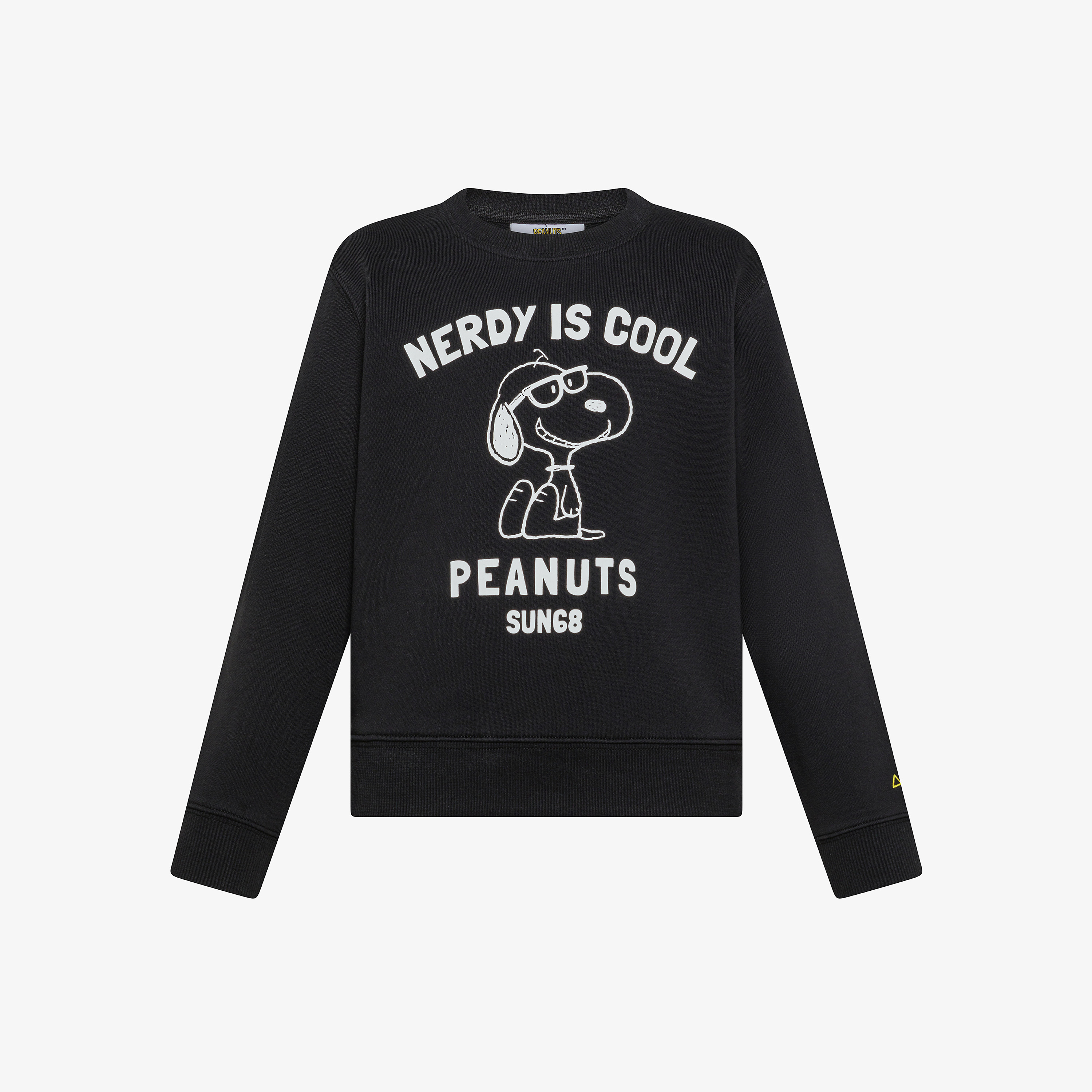 Felpa Peanuts in cotone nero