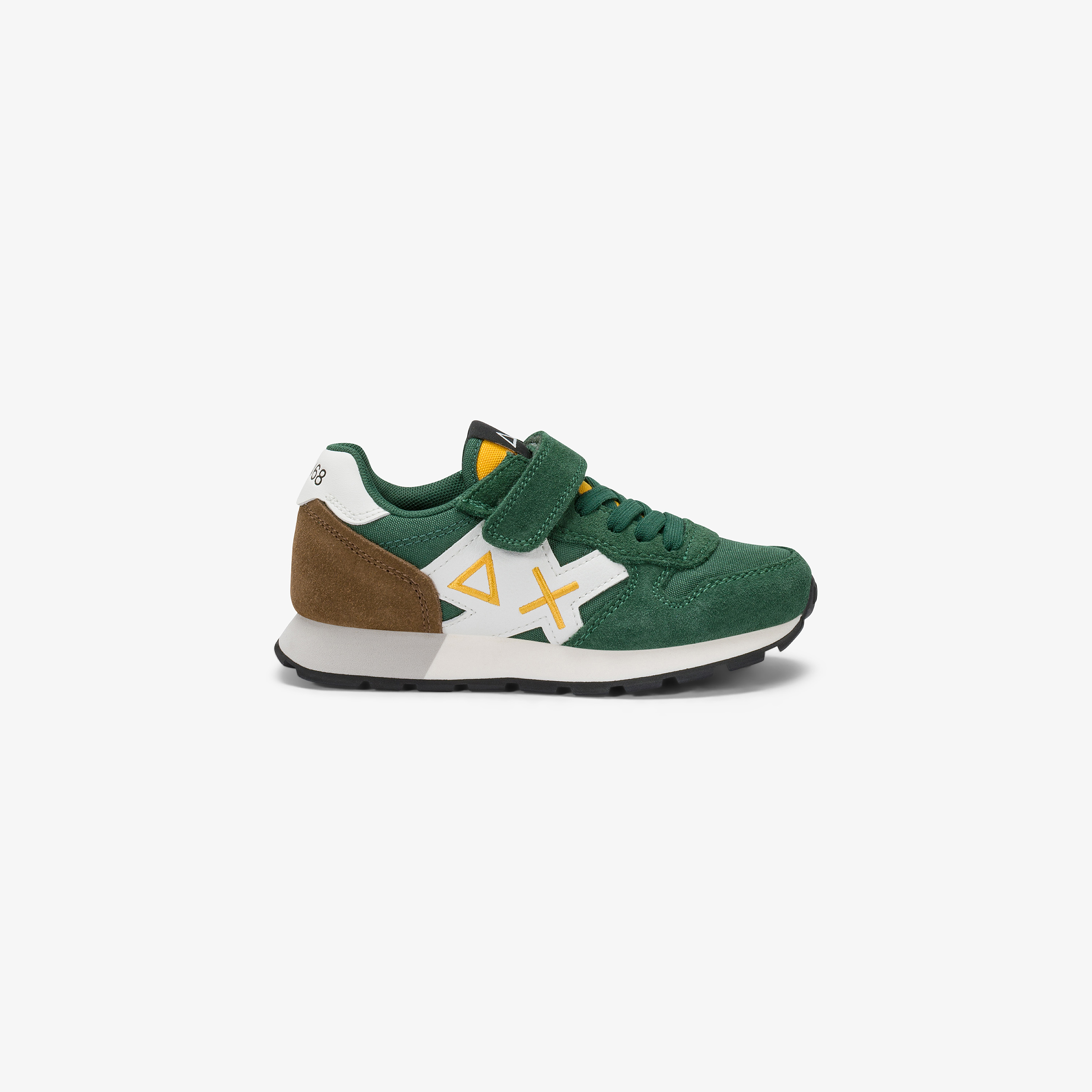 Sneaker Kid Boy's Jaki 2.0 Solid con cinturino e lacci verde scuro
