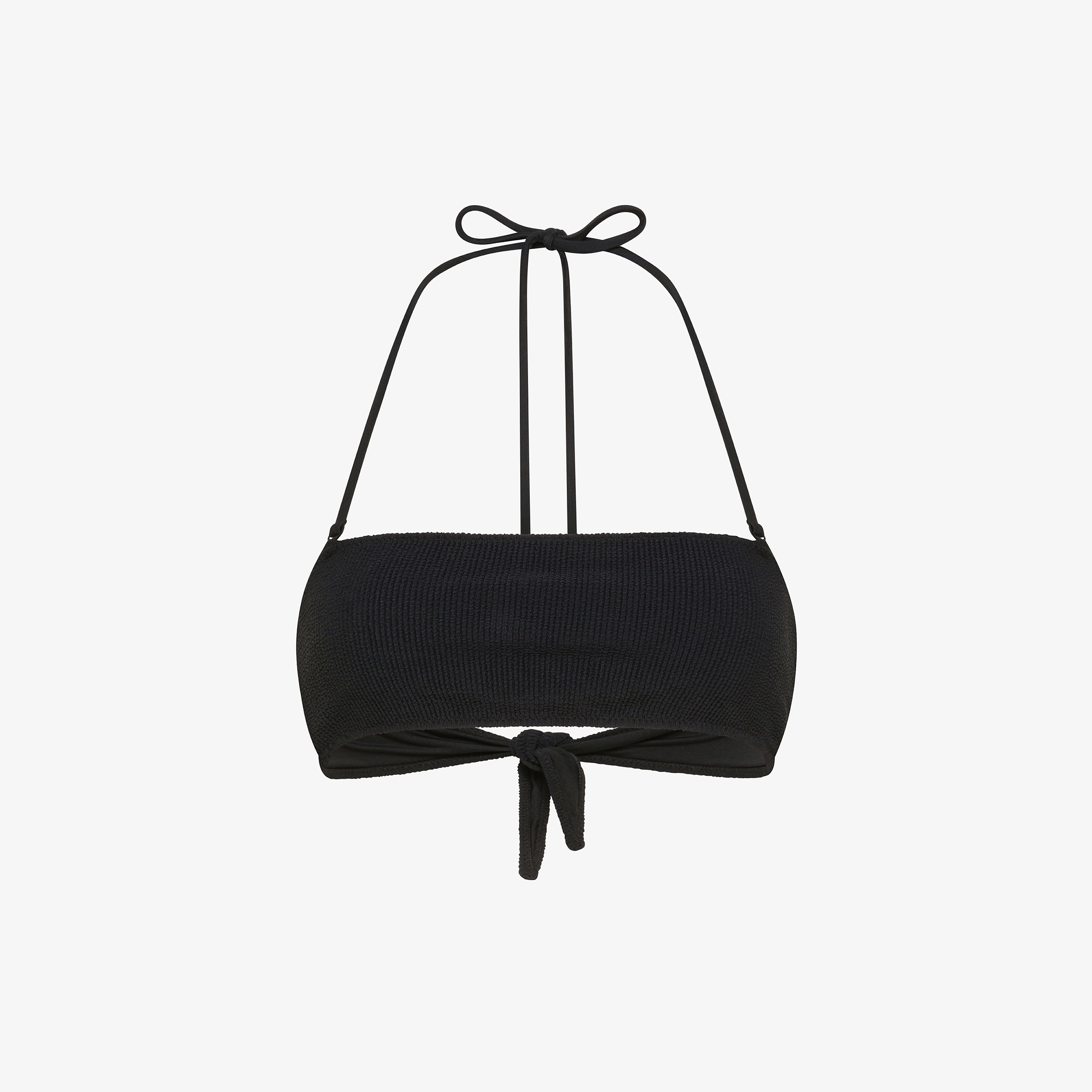 Black nylon bikini top