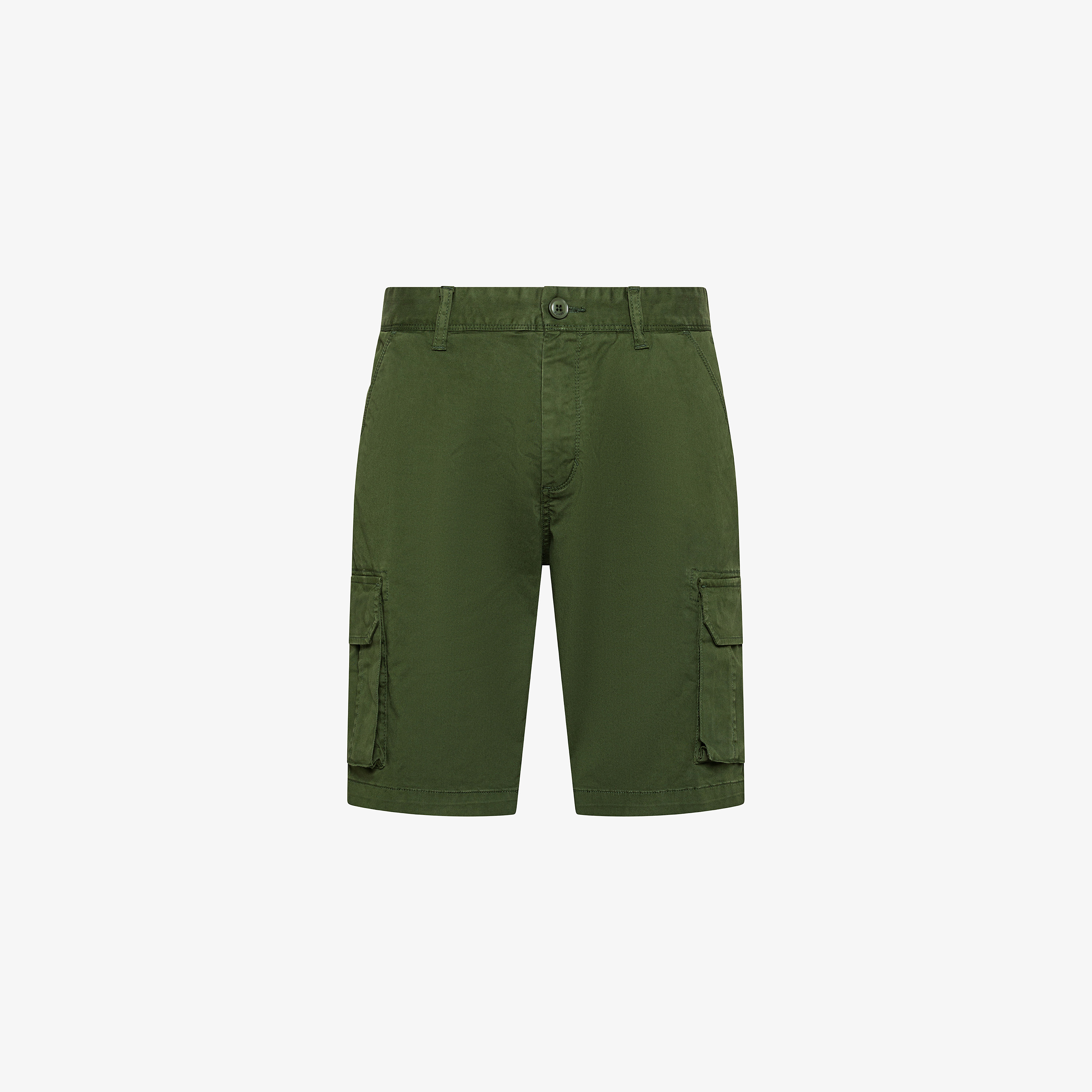 Bermuda cargo in cotone verde scuro