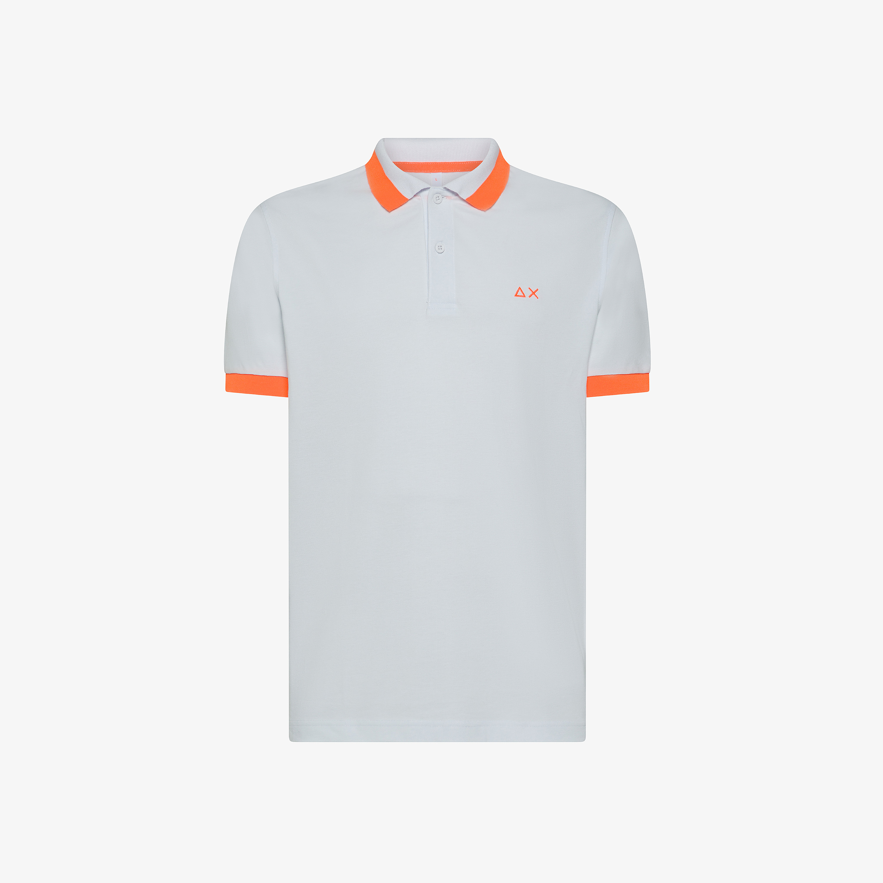 Polo in piquet di cotone bianco