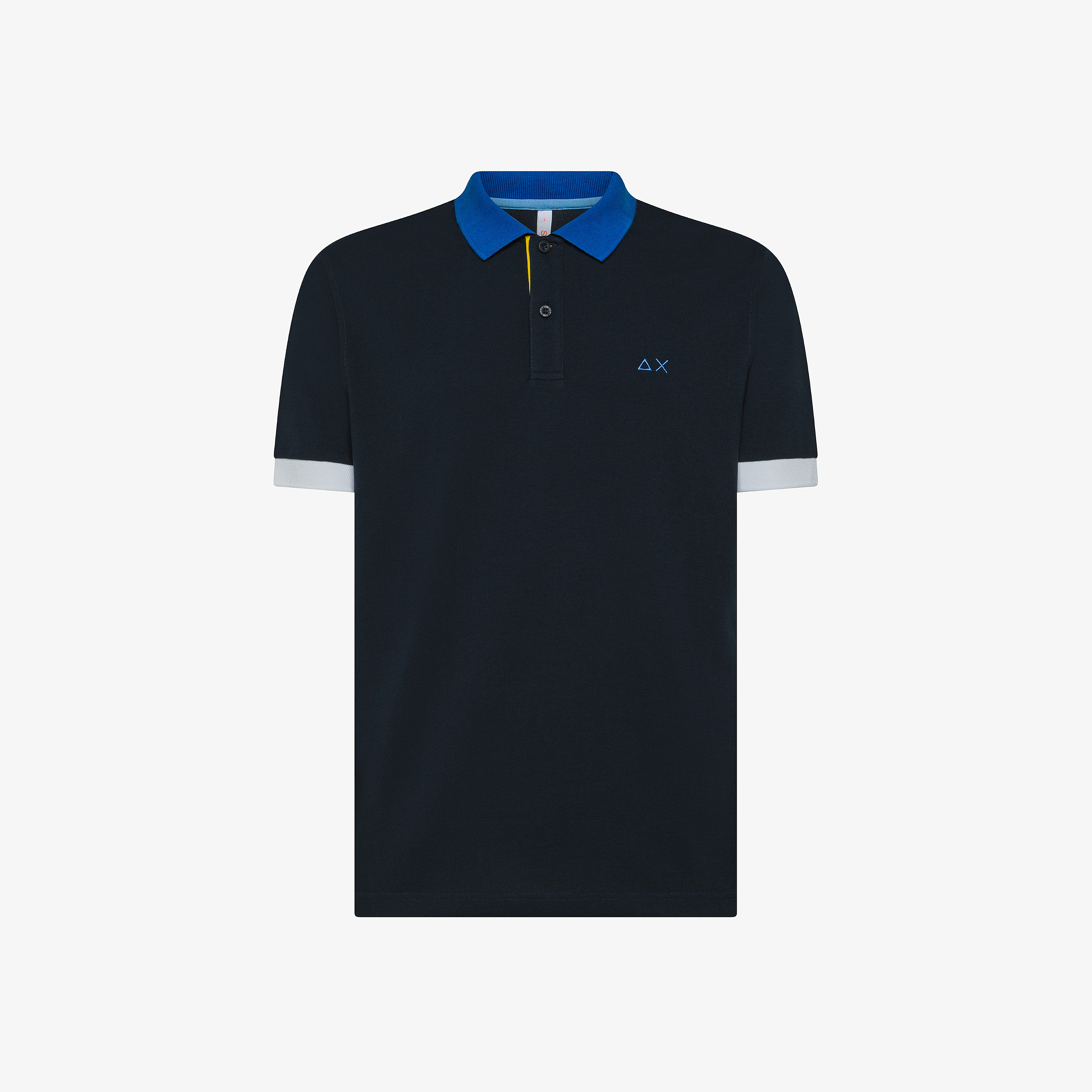 Polo in piquet di cotone blu navy