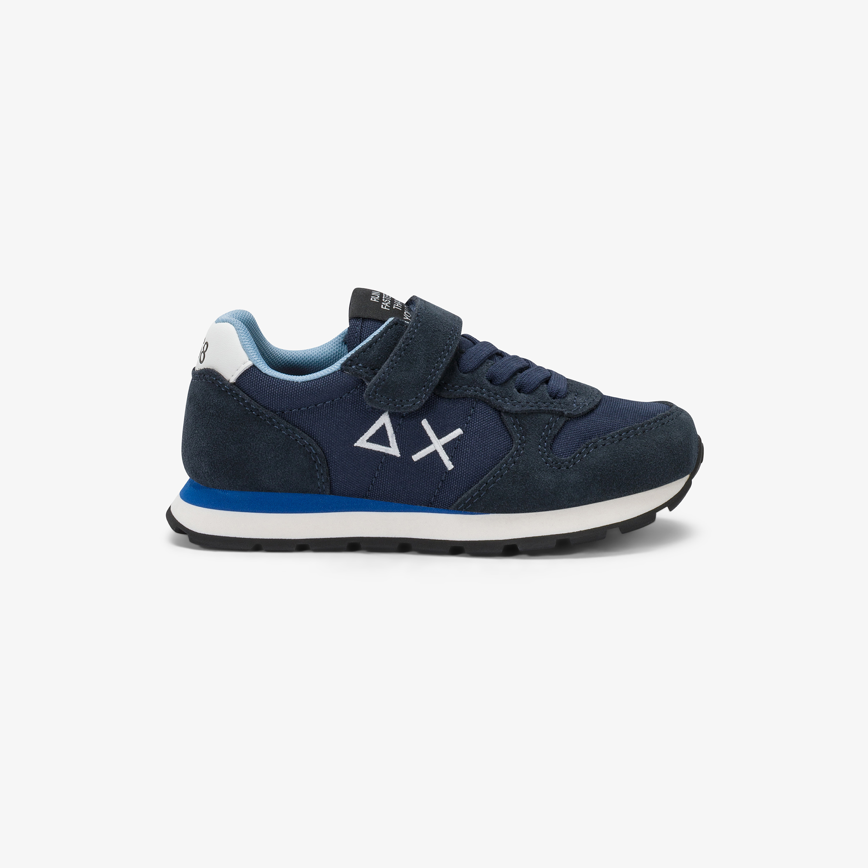 Navy blue Kid Boys’ Tom Solid suede and nylon sneaker