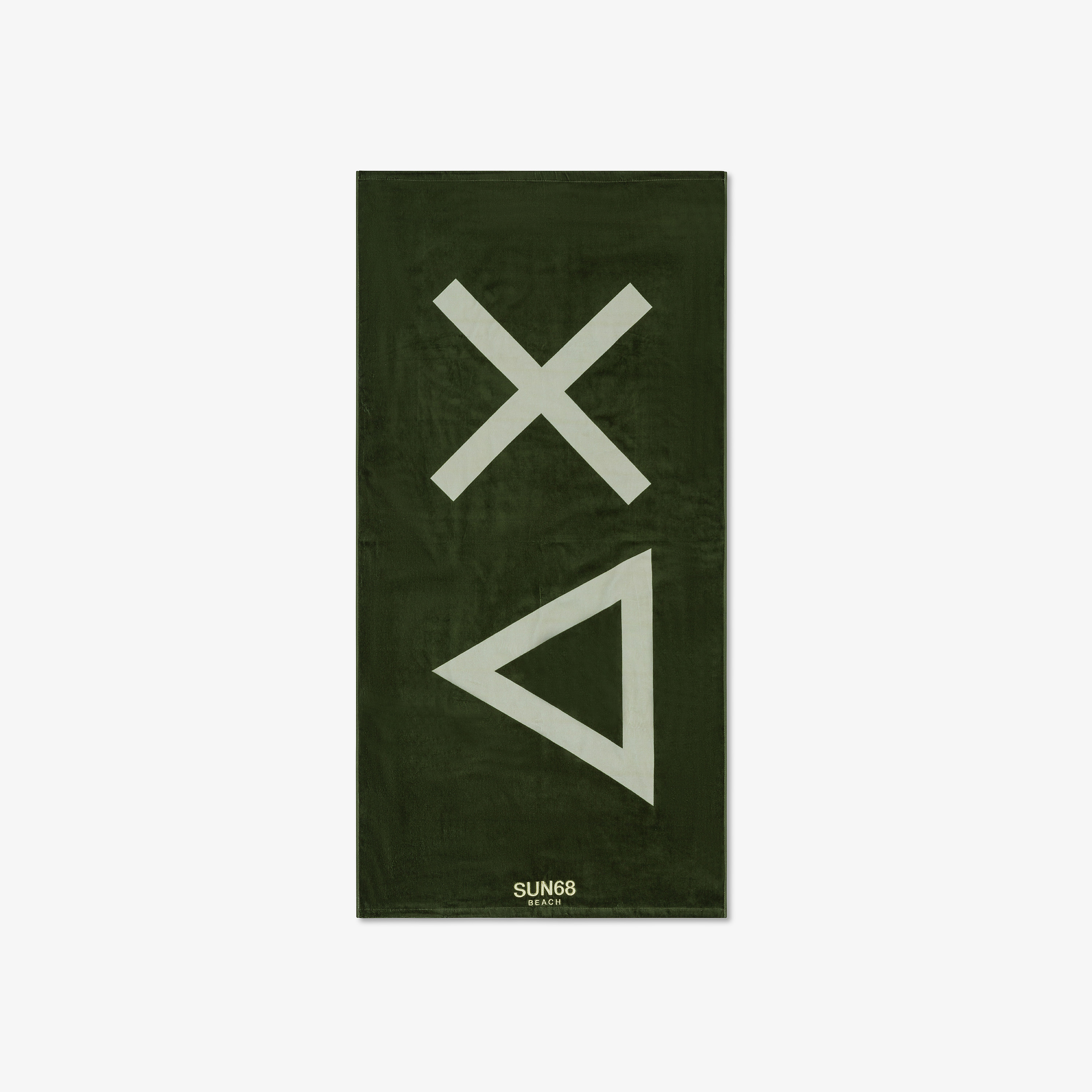 Dark green cotton beach towel