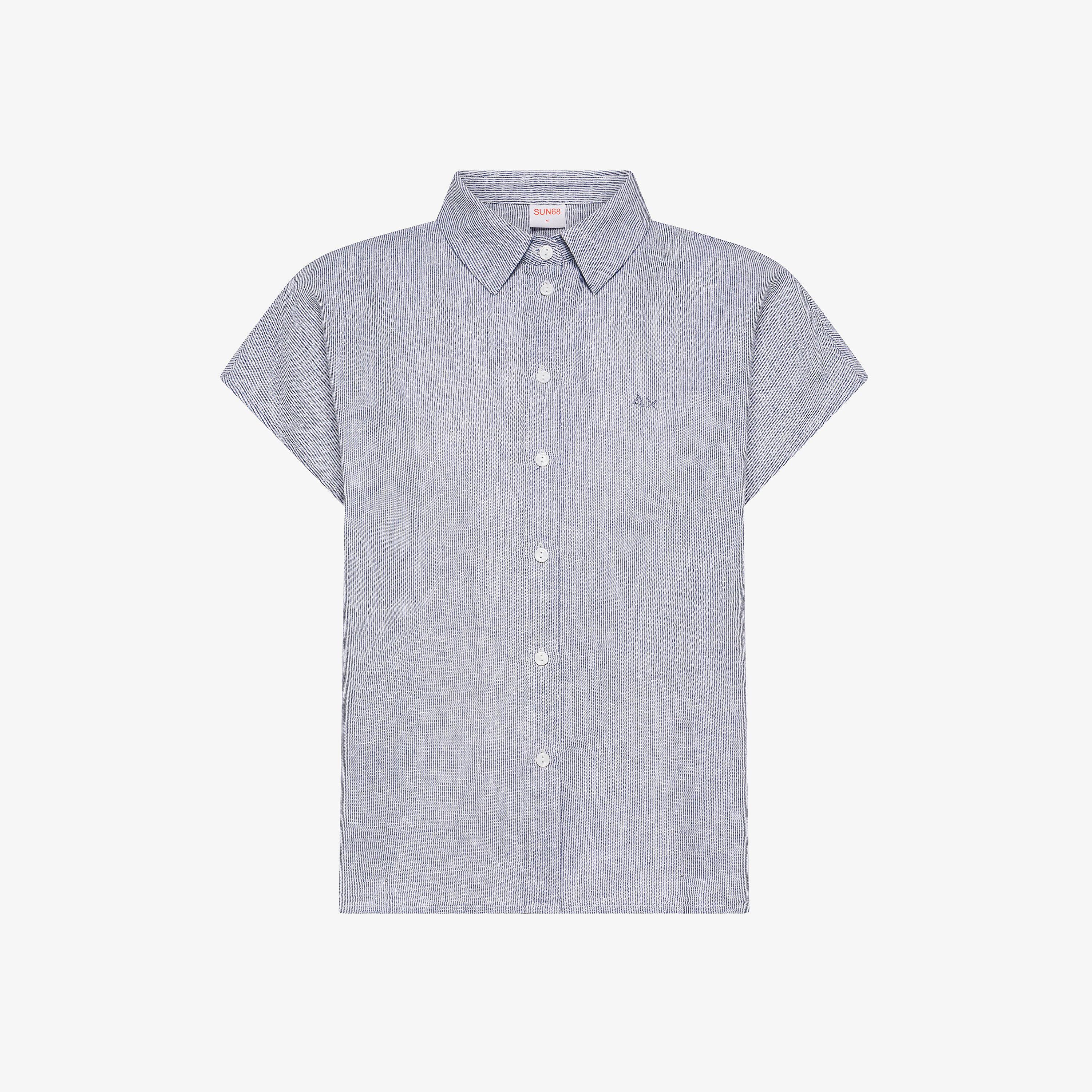 Shirt no sleeves linen stripes