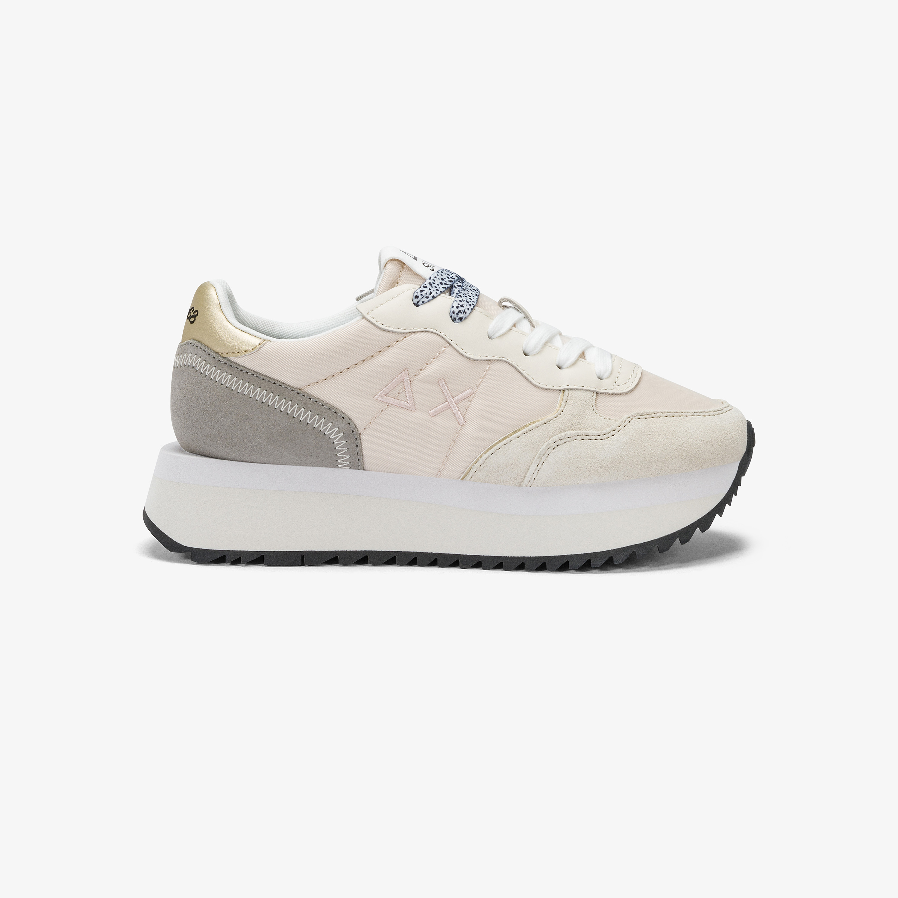 Big Ally off white suede and nylon sneaker