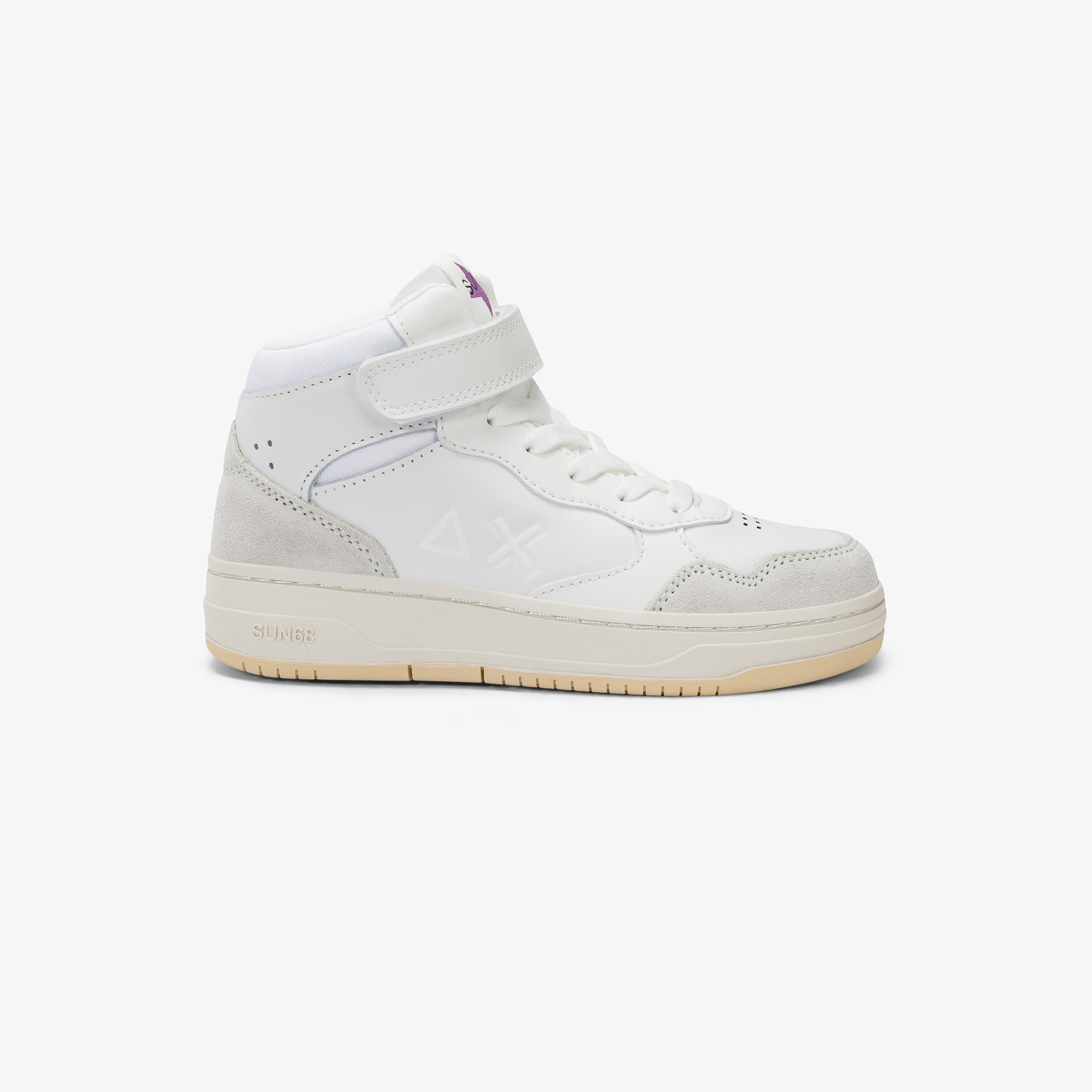 Sneaker alte Kid Girl's Basket Love Lady con lacci bianco