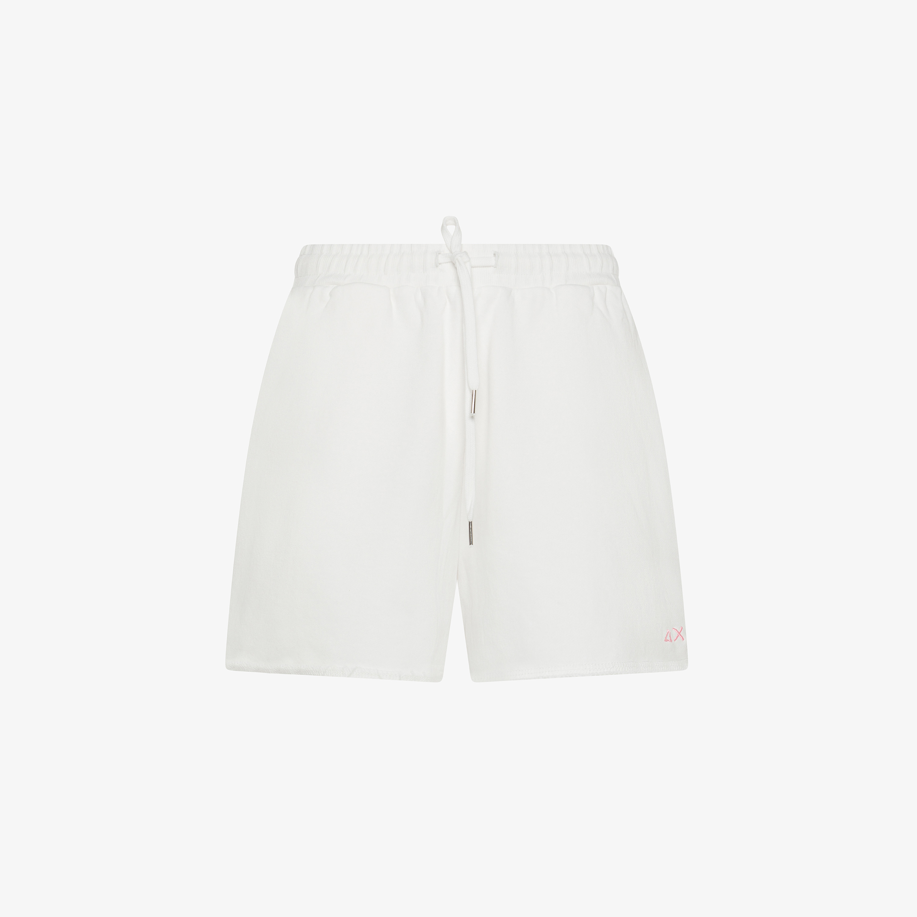 Shorts in felpa di cotone bianco panna Shorts in felpa di cotone bianco panna