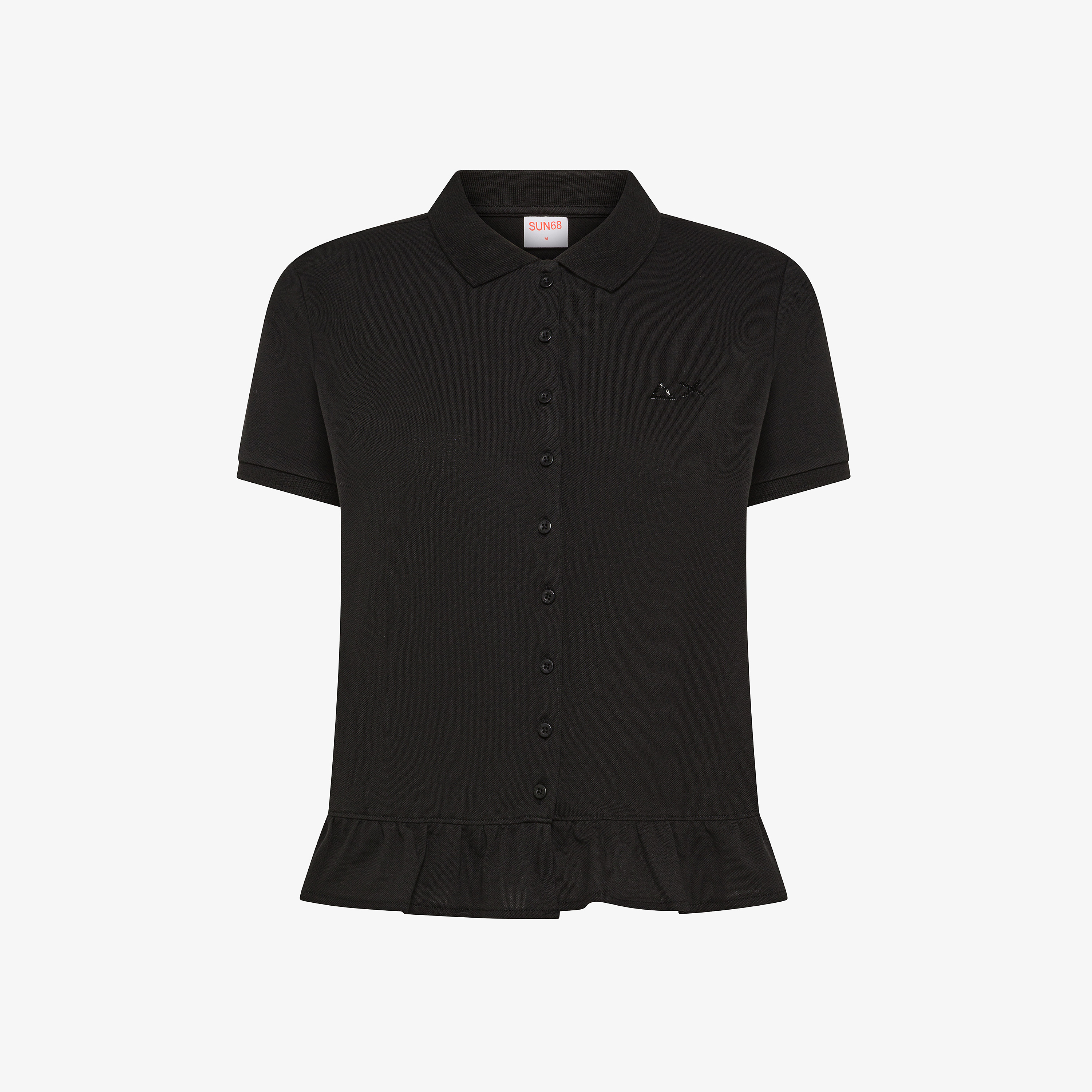 Polo shirt rouches s/s