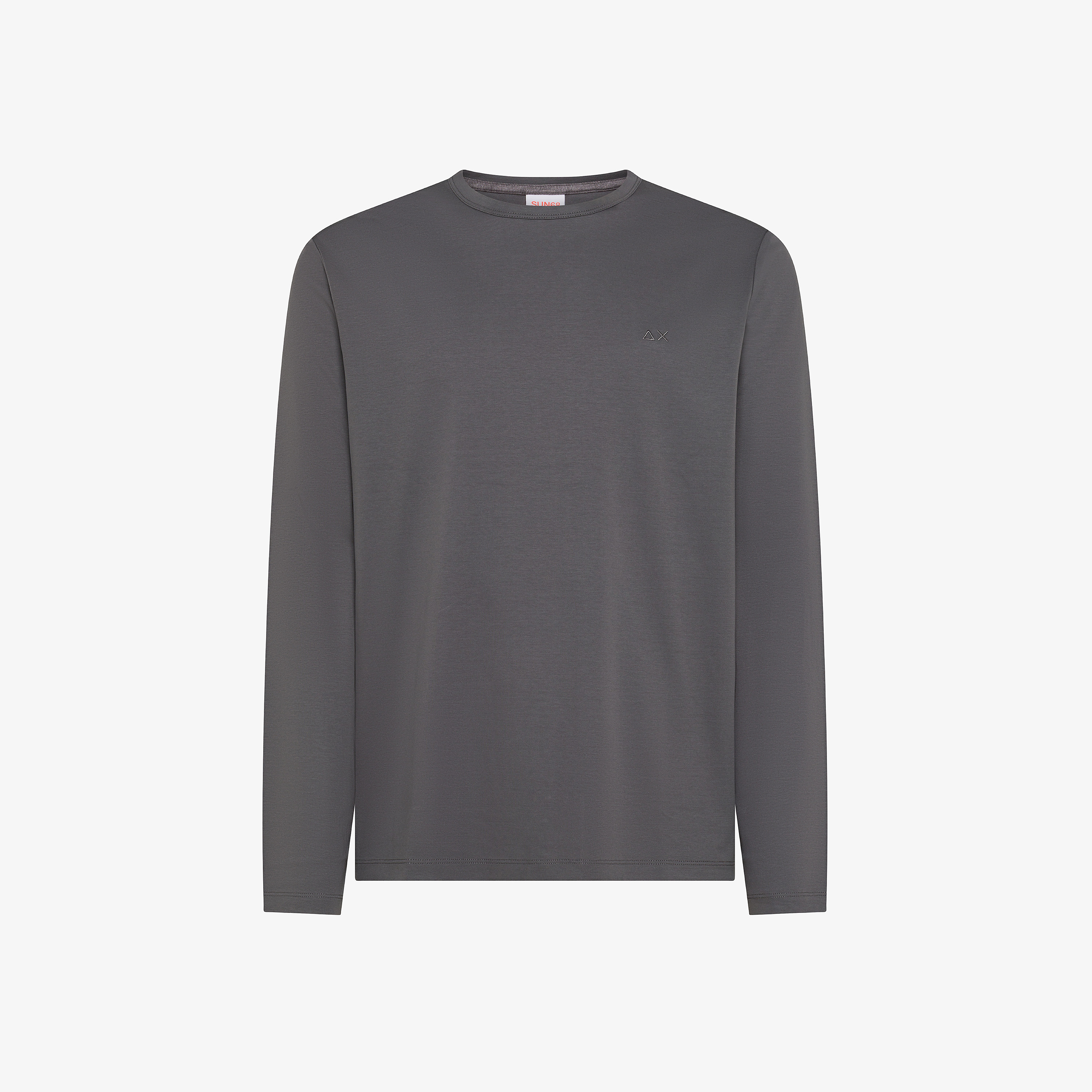 T-shirt in jersey con maniche lunghe grigio scuro