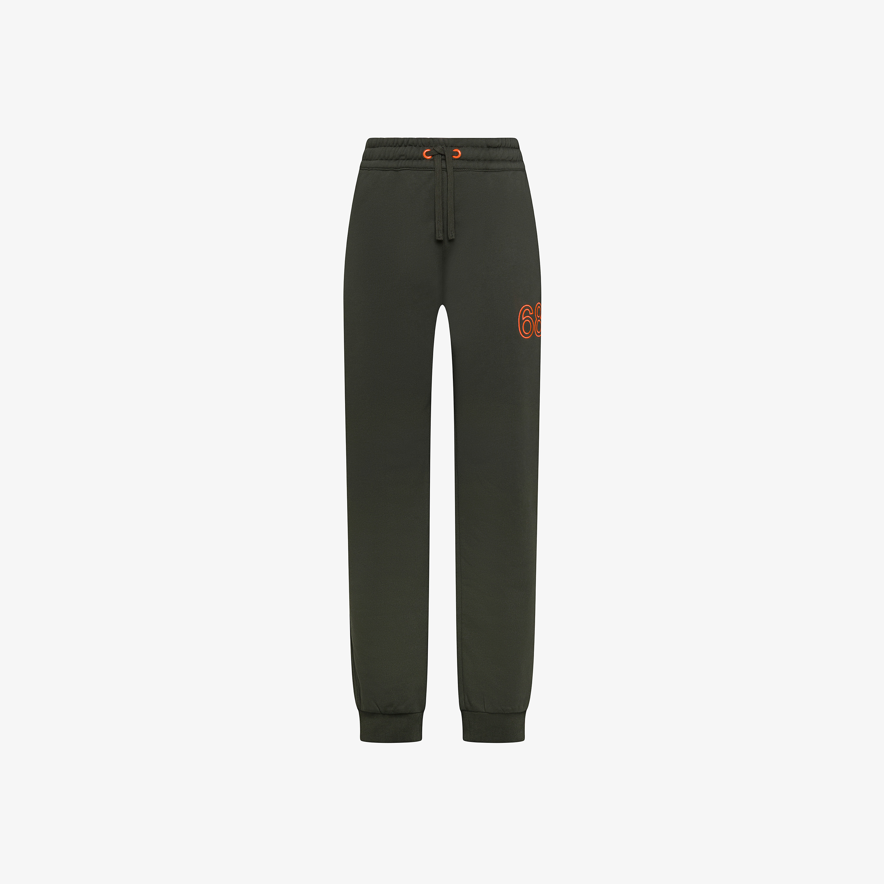 Pantaloni in felpa con logo fluo militare scuro