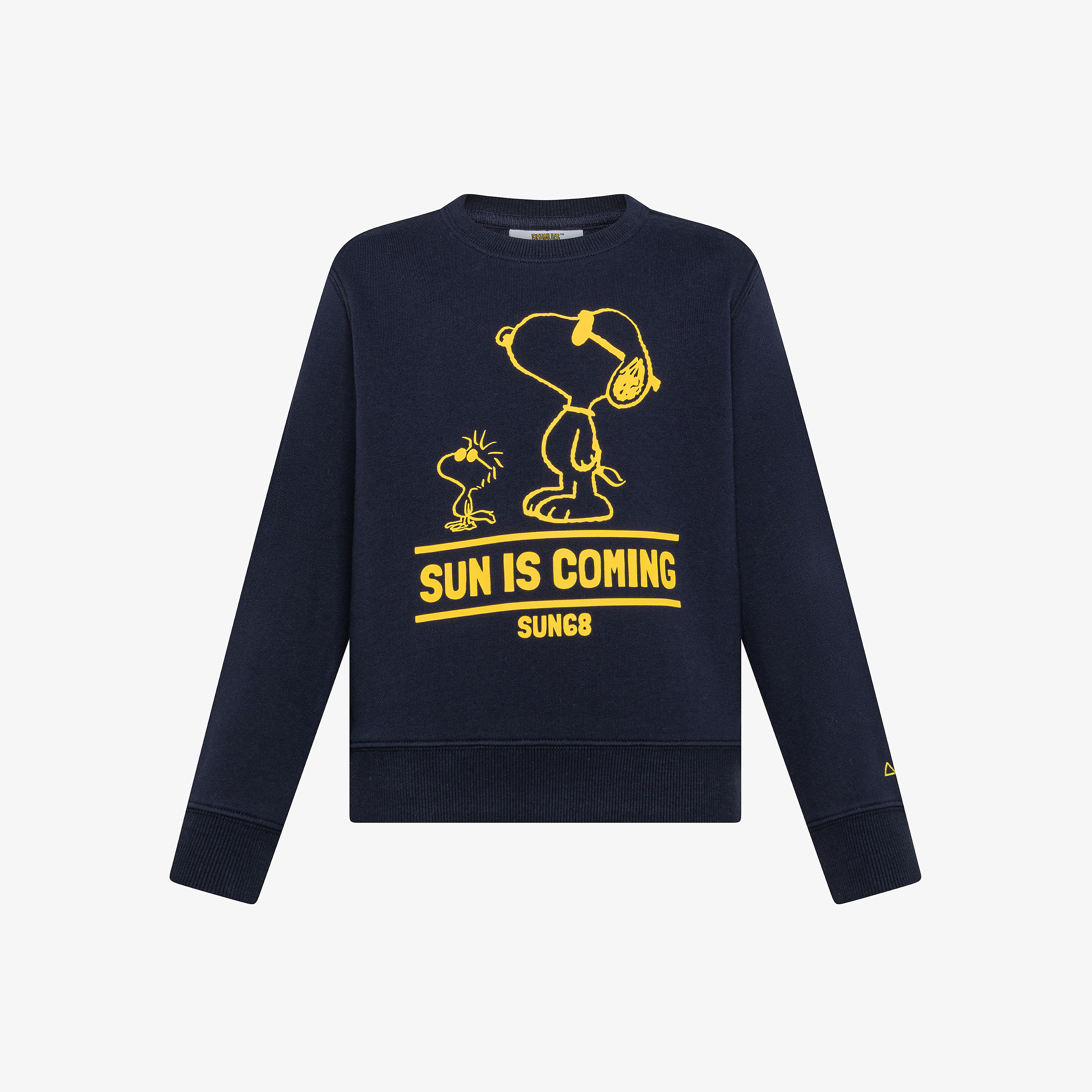 Felpa Peanuts in cotone navy blue