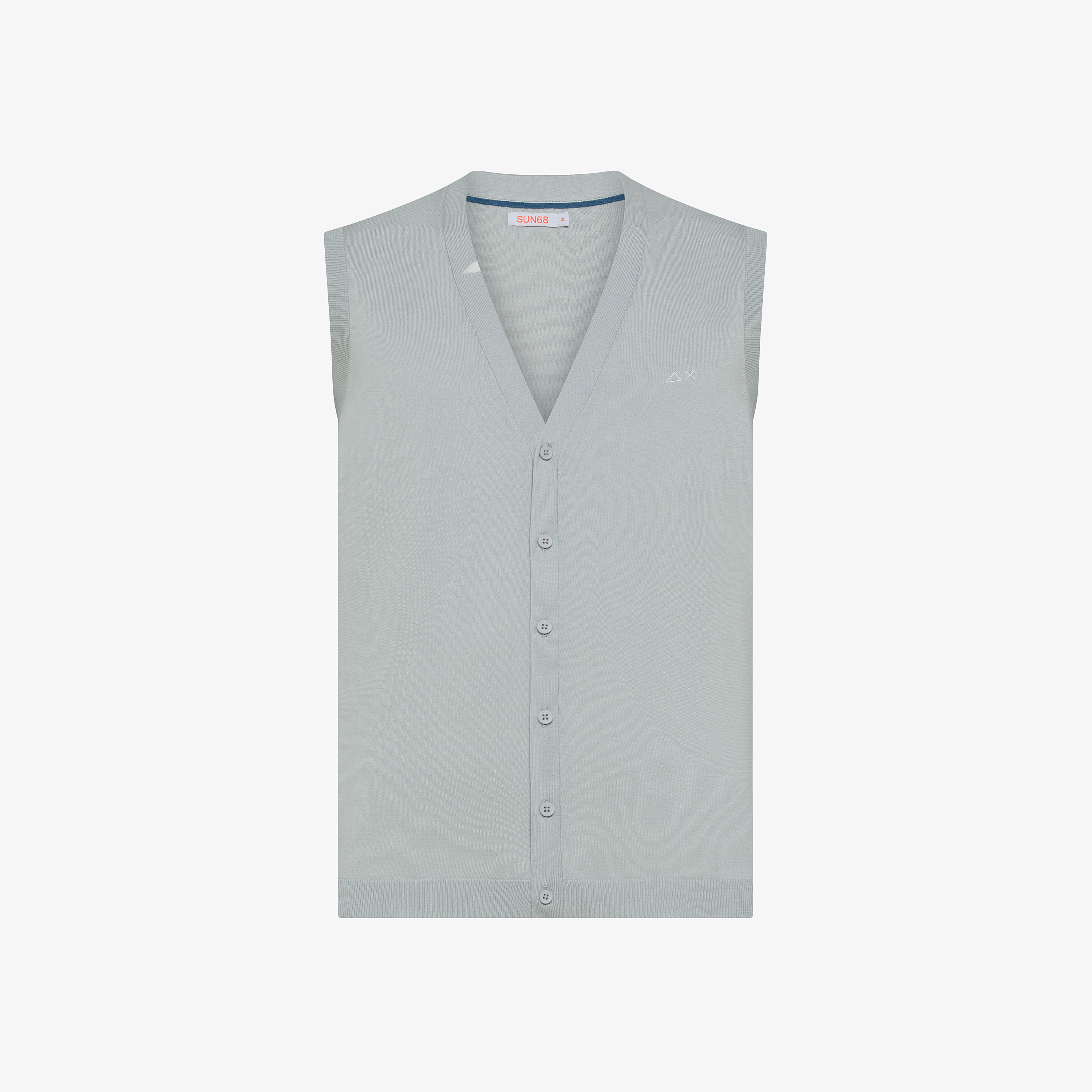 Gilet in cotone grigio chiaro