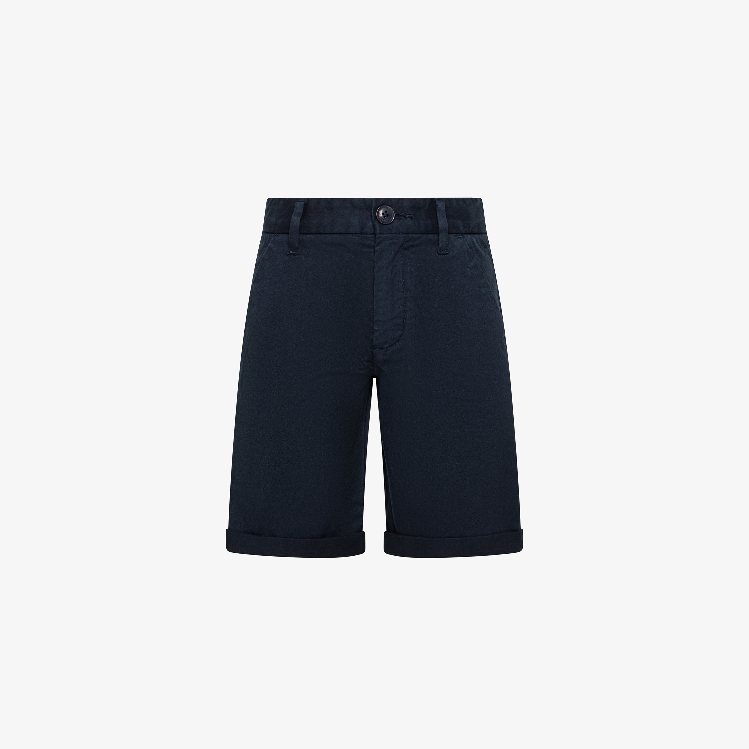 Navy blue cotton chino shorts
