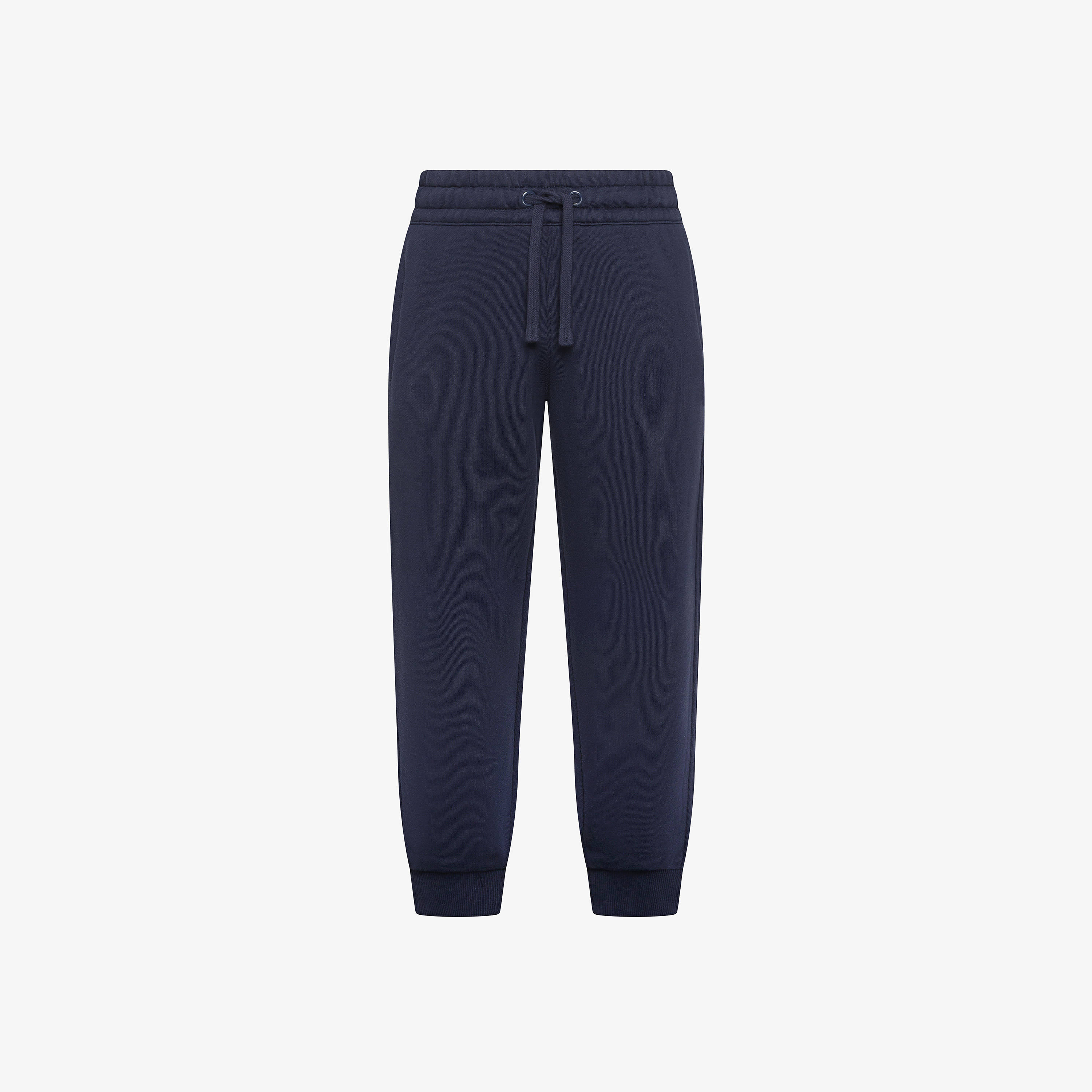 Navy blue cotton fleece joggers