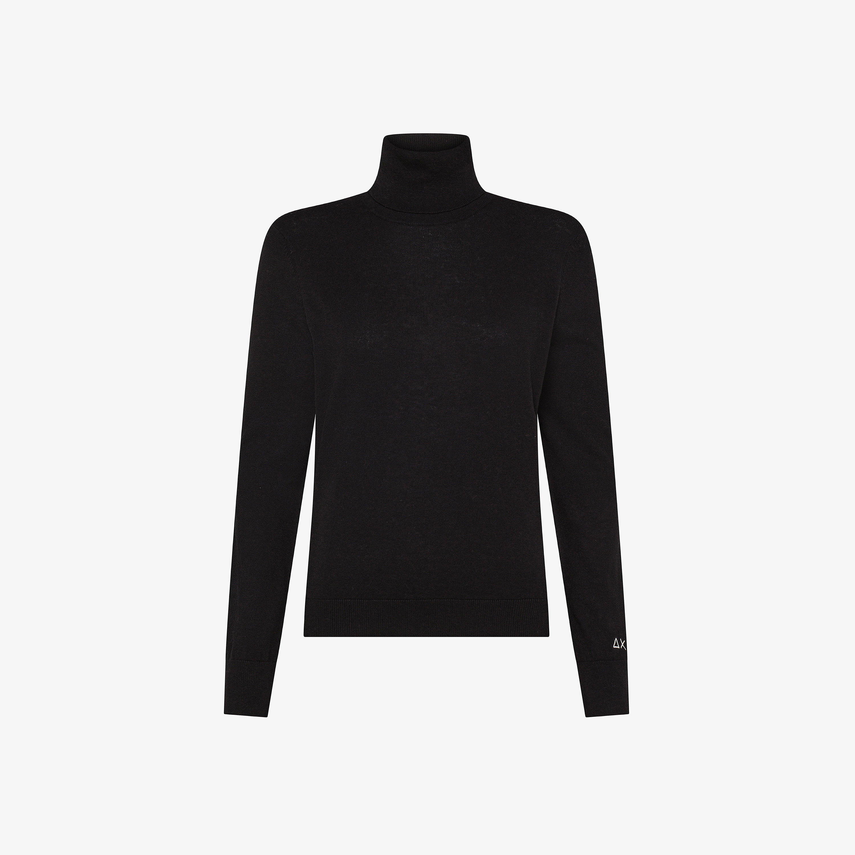Maglia dolcevita in filato di misto lana nero