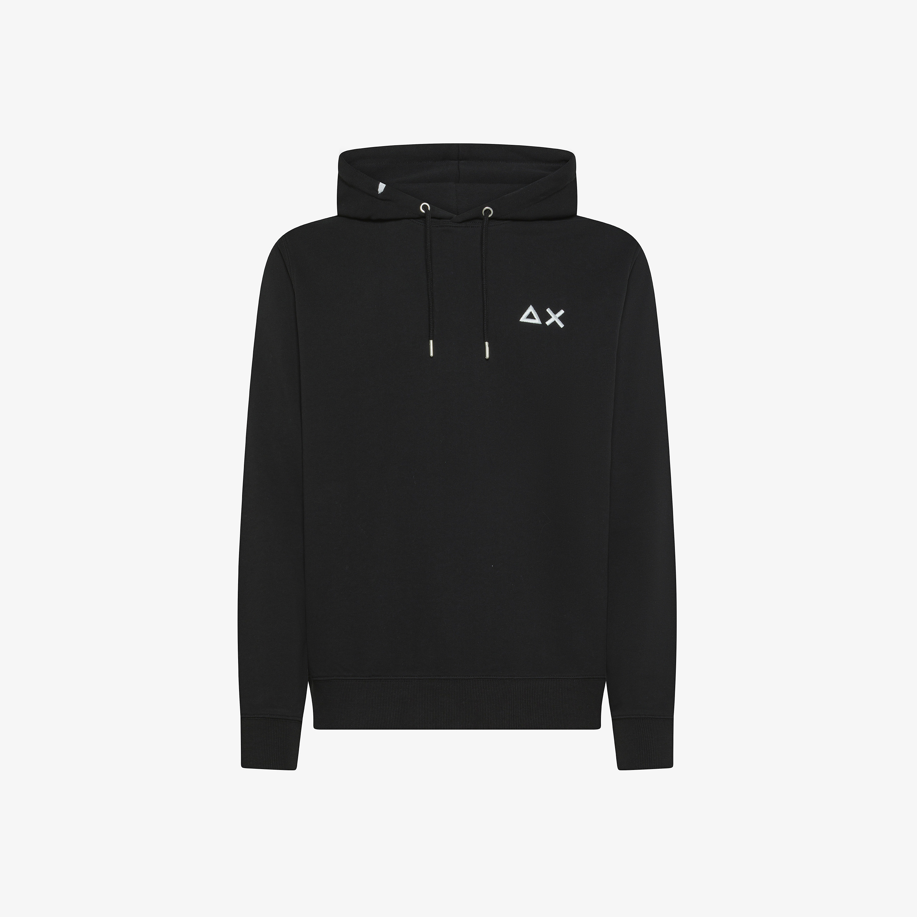 Black hoodie with embroidered logo